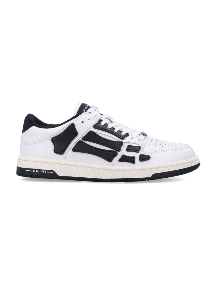 Amiri Skel Low Top Leather Sneakers White Black Upper