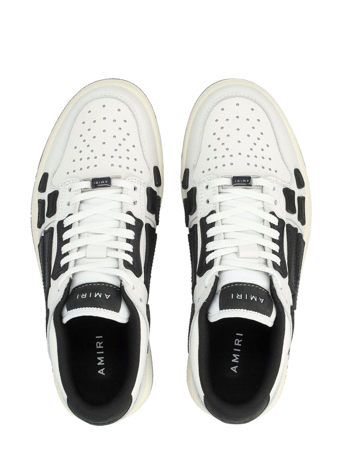 Amiri Skel Low Top Leather Sneakers White Black Upper