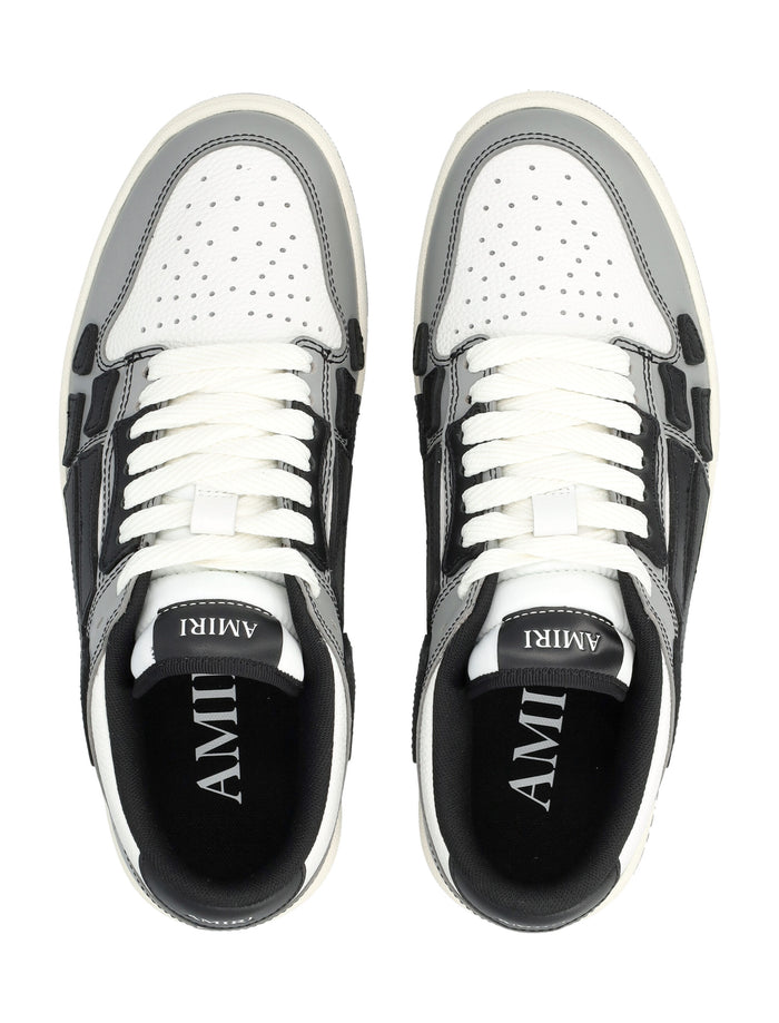 Amiri Skel Low Top Leather Sneakers Black / Grey Upper