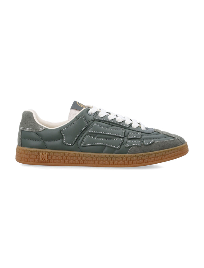 Amiri Pacific Bones Leather Sneakers Dark Sage Upper