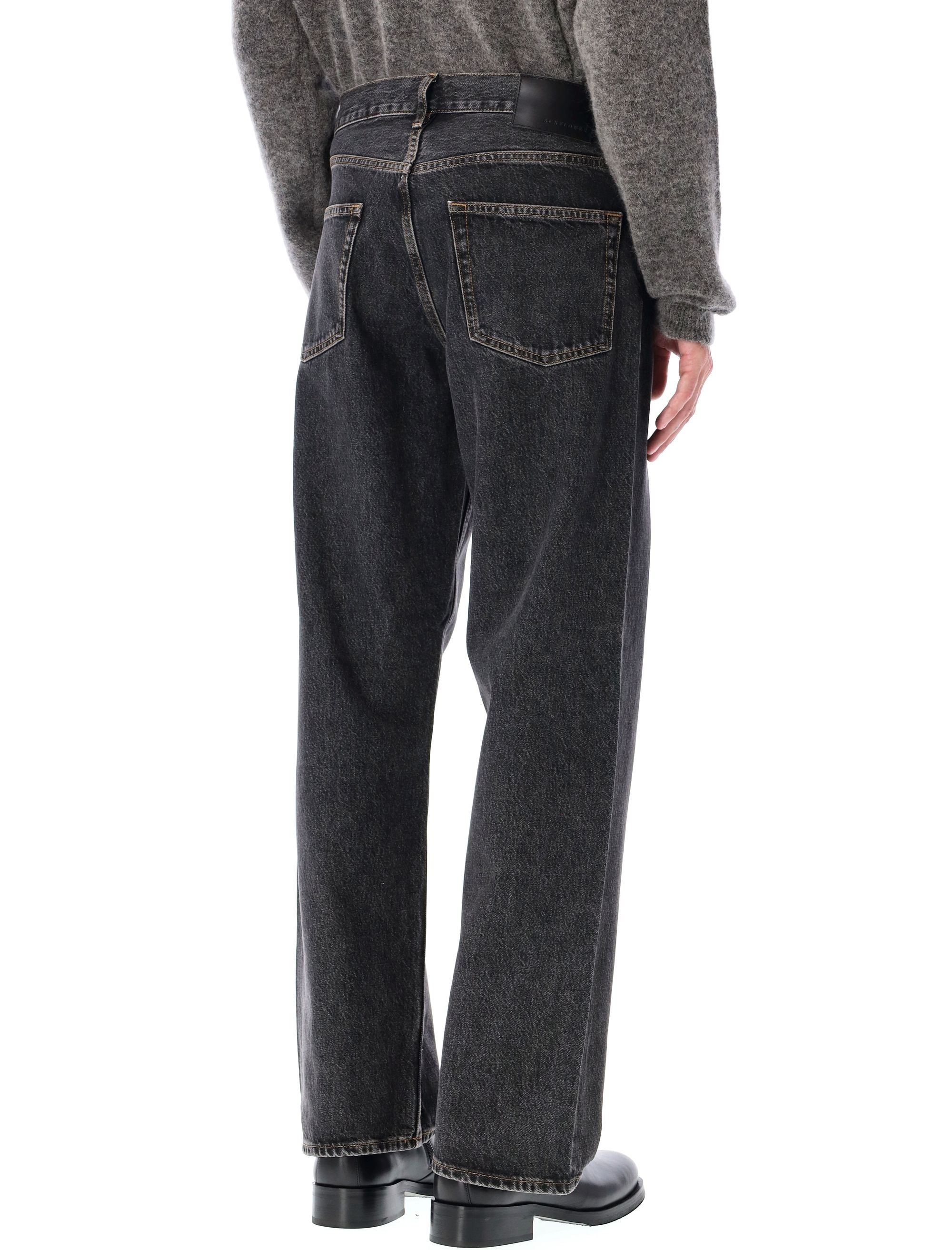 Sunflower Loose Fit Black Stone Washed Organic Denim Jeans Cotton