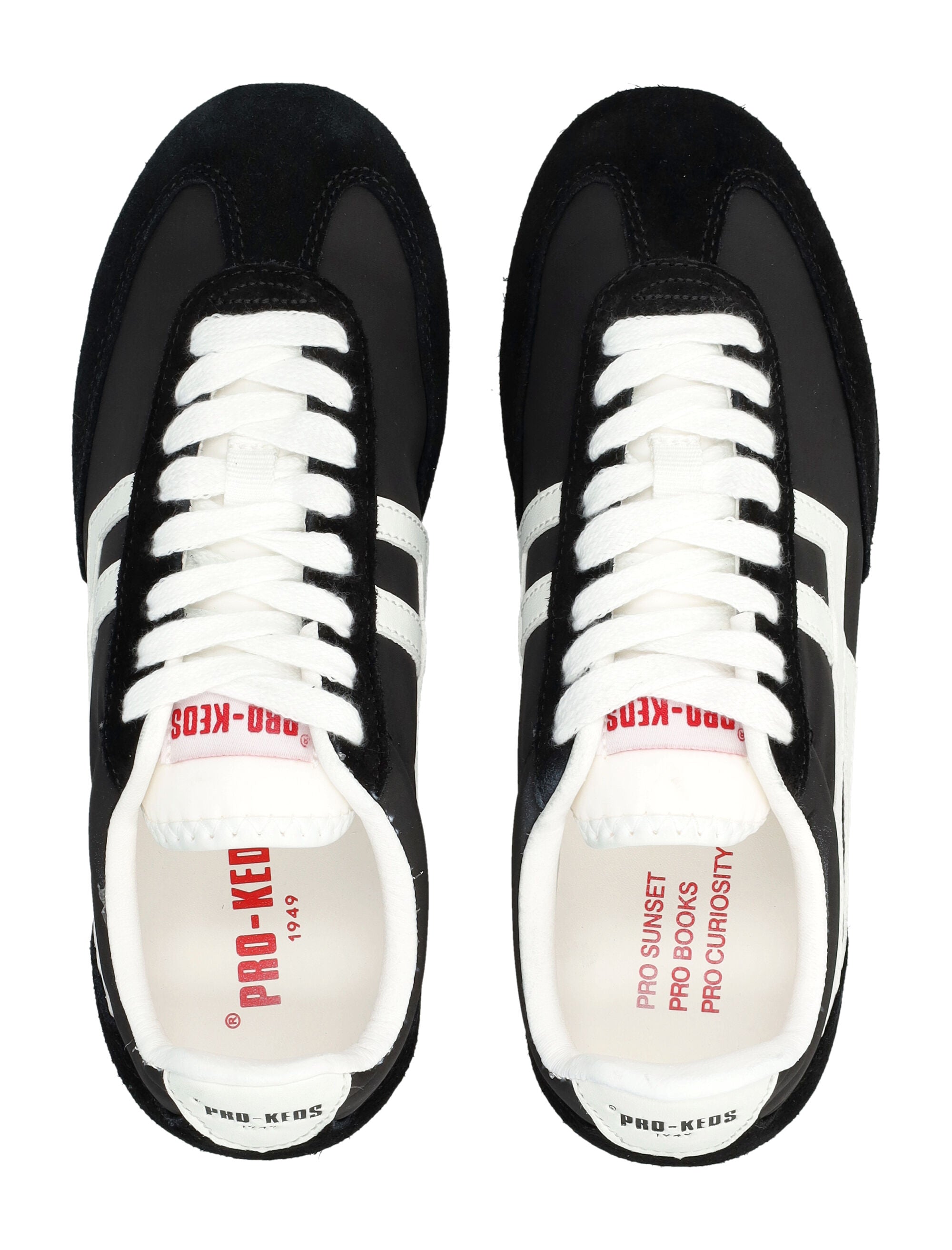 Pro-Keds Racer 77 nylon womans sneakers Black White Upper
