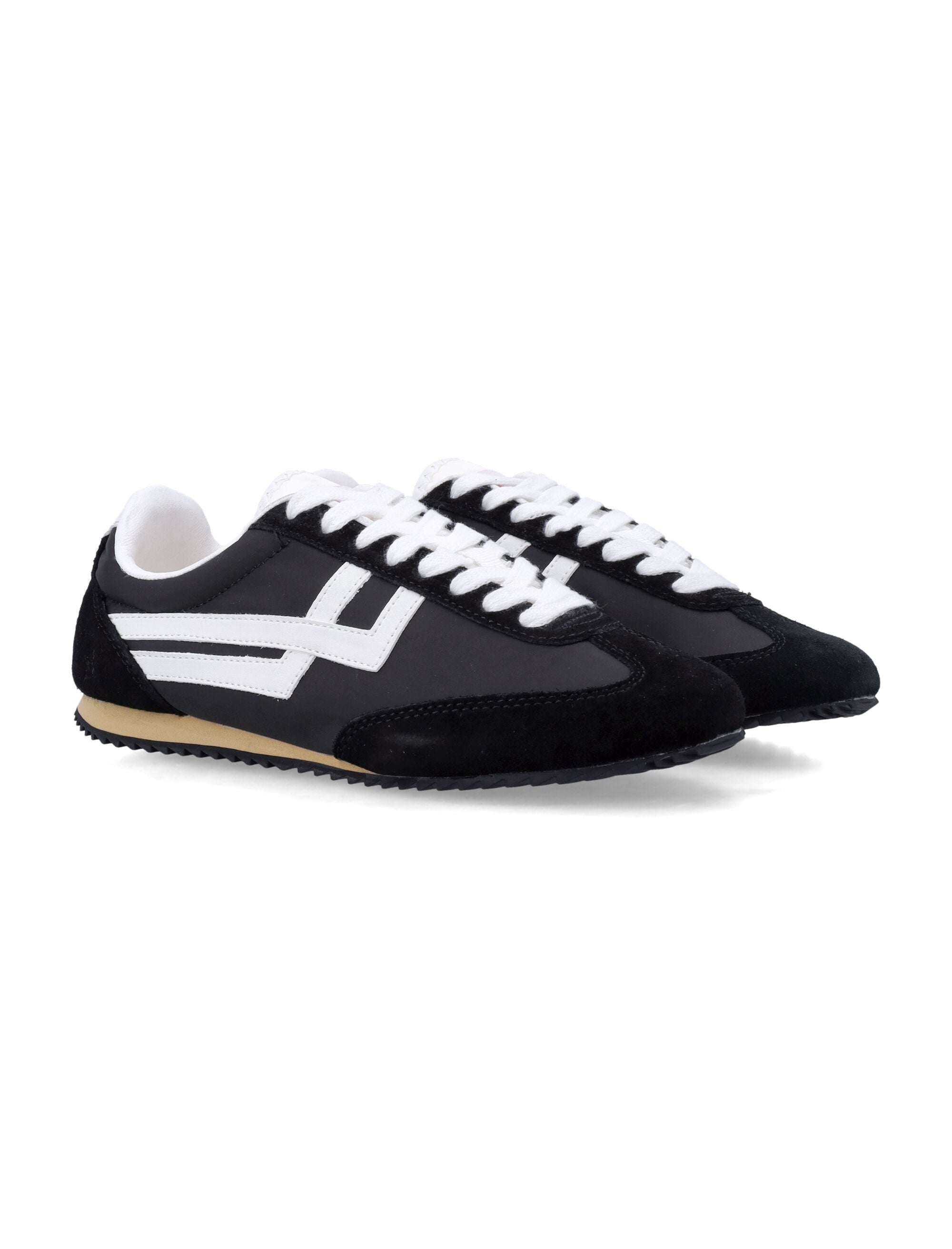 Pro-Keds Racer 77 nylon womans sneakers Black White Upper