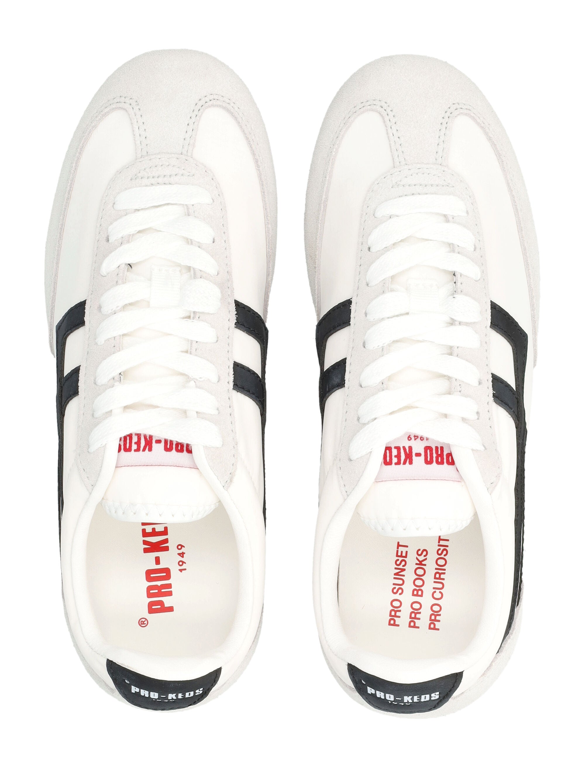 Pro-Keds Racer 77 nylon womans sneakers White Black Upper