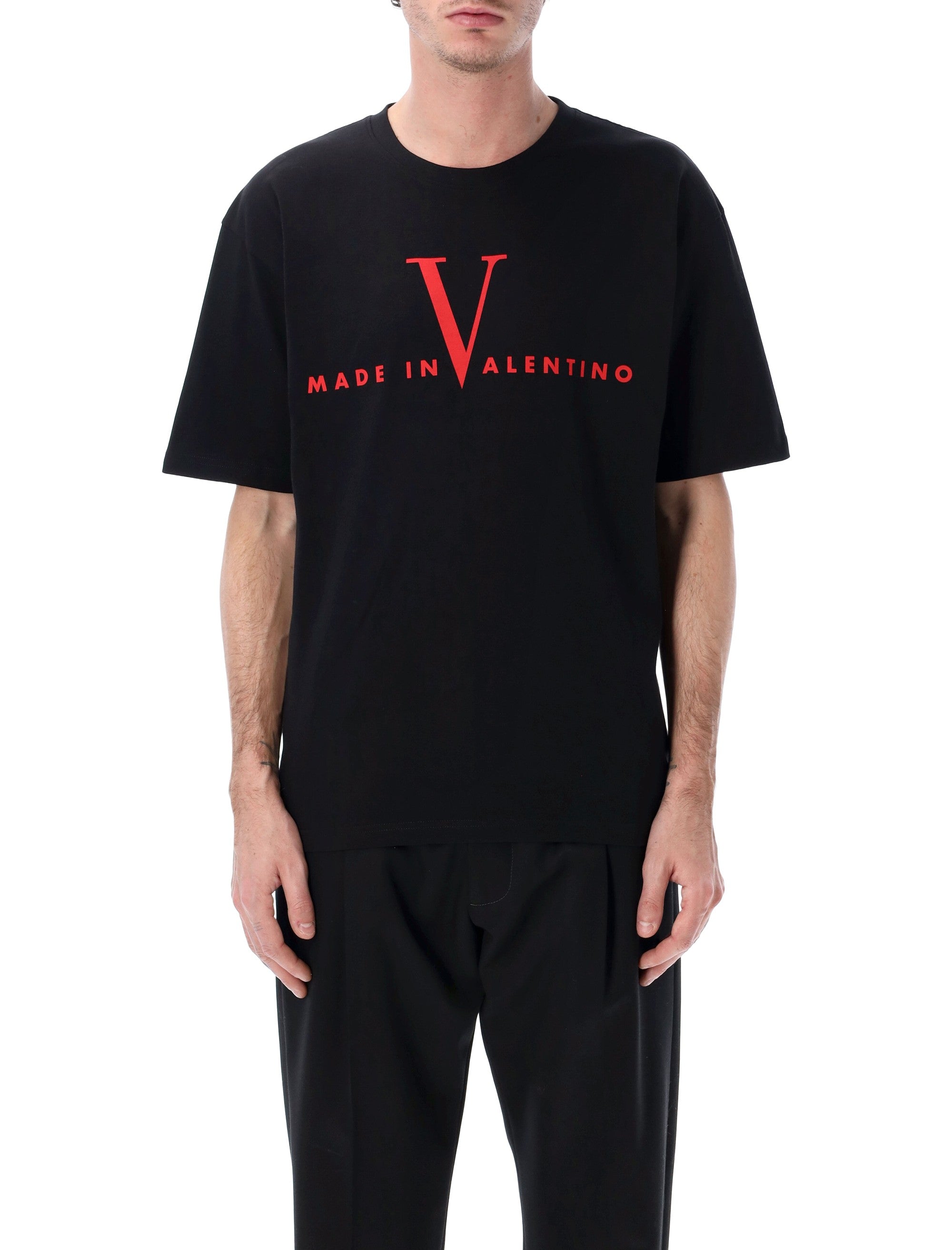 Valentino Garavani Made In t-shirt Black/red Cotton