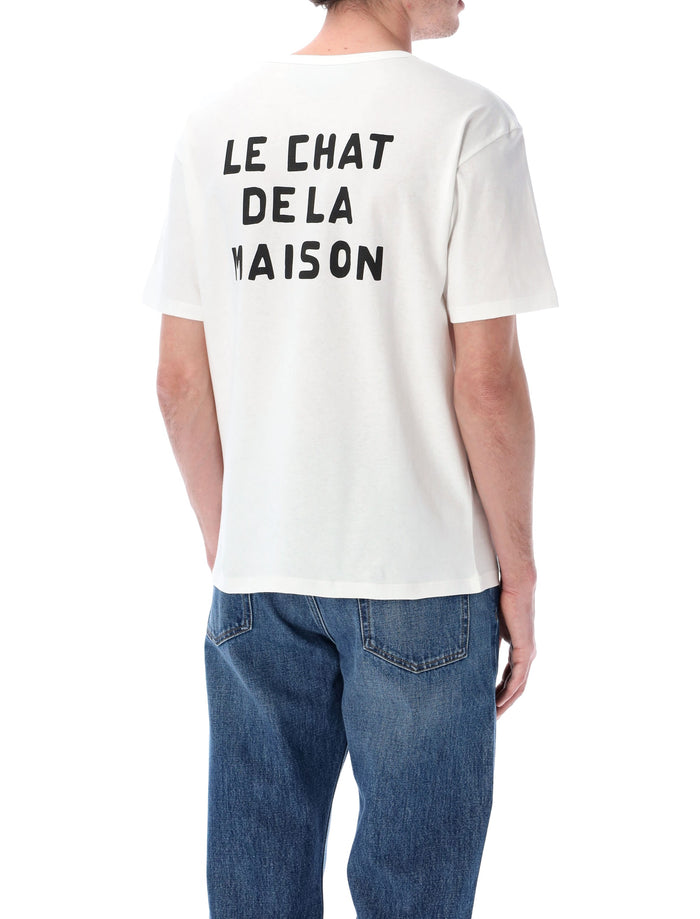 Valentino Garavani Le Chat de la Maison t-shirt Avorio Cotton Tshirt