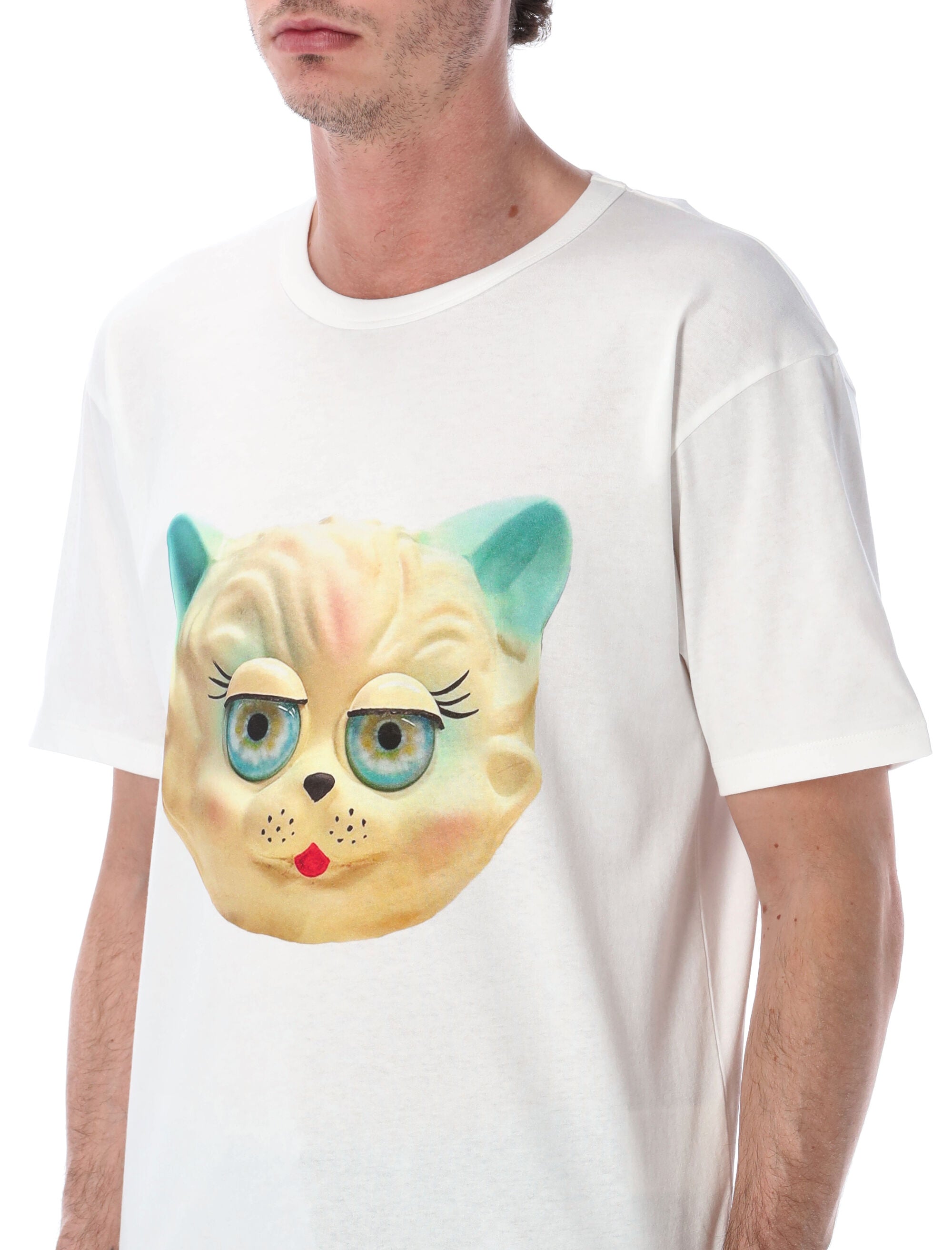 Valentino Garavani Le Chat de la Maison t-shirt Avorio Cotton Tshirt