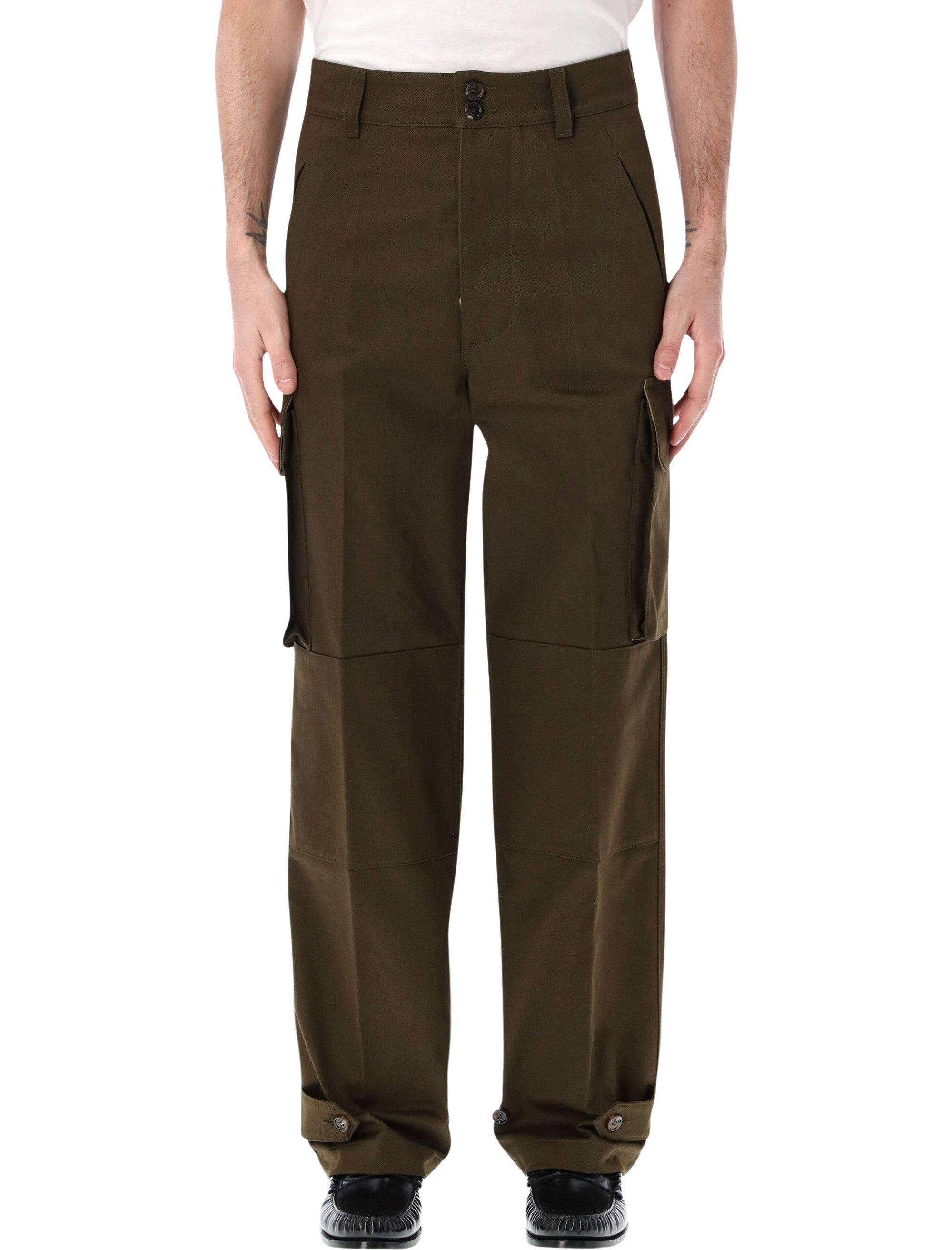 Valentino Garavani cargo trousers with VLogo Signature Militare Cotton Pant