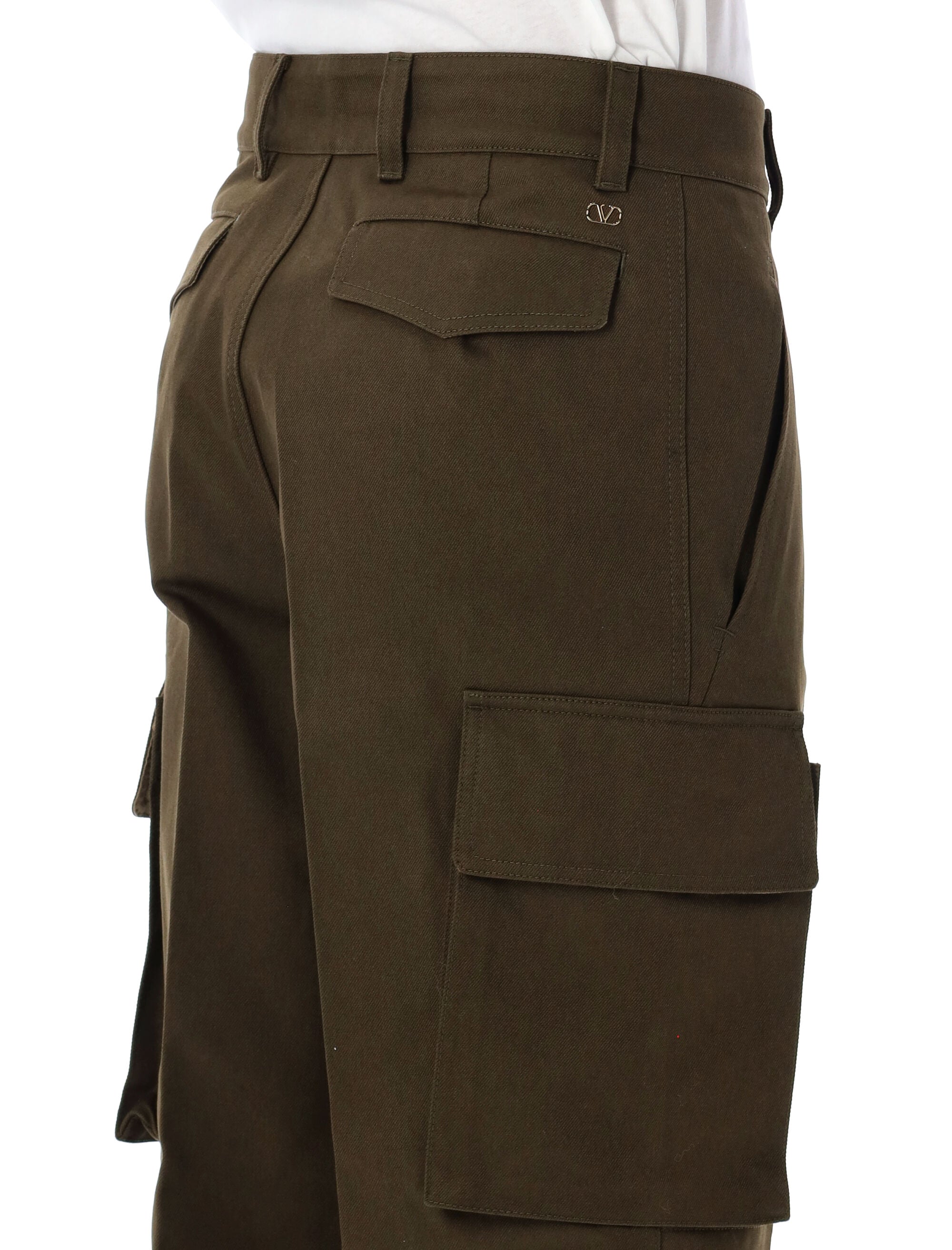 Valentino Garavani cargo trousers with VLogo Signature Militare Cotton Pant
