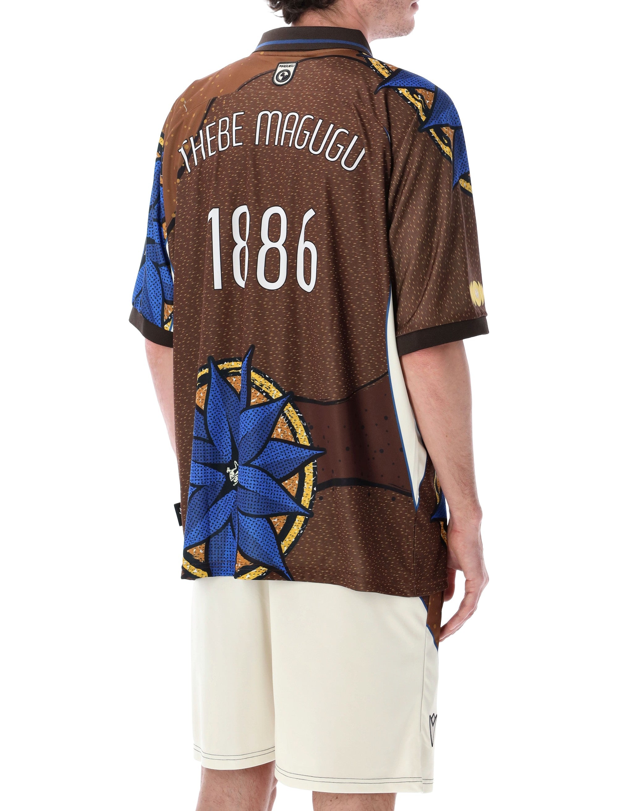 Pantofola Doro Soccer T-Shirt Thebe Magugu X Pdo Brown Blue Polyester