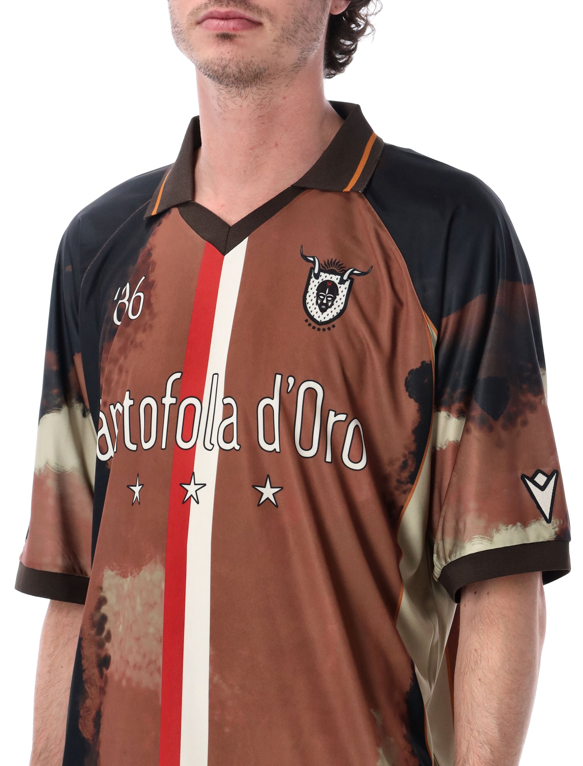 Pantofola Doro Soccer T-Shirt Thebe Magugu X Pdo Brown Polyester
