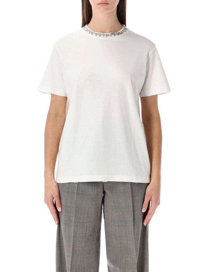 Golden Goose white crystal-detail t-shirt Vintage Cotton Tshirt