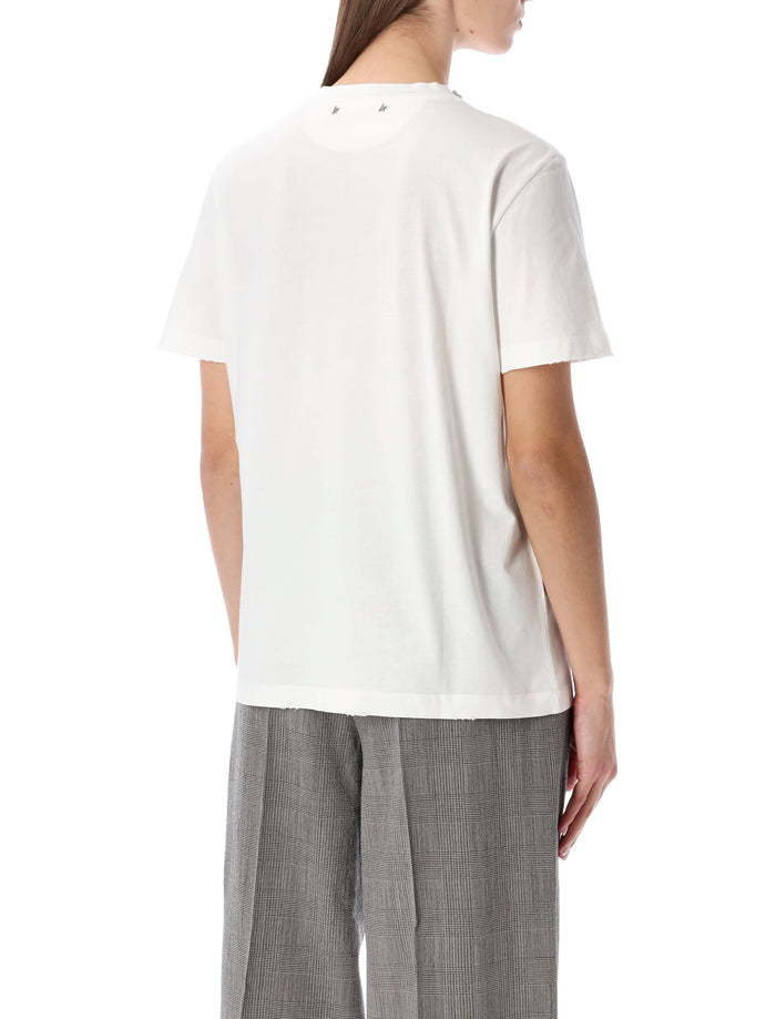 Golden Goose white crystal-detail t-shirt Vintage Cotton Tshirt