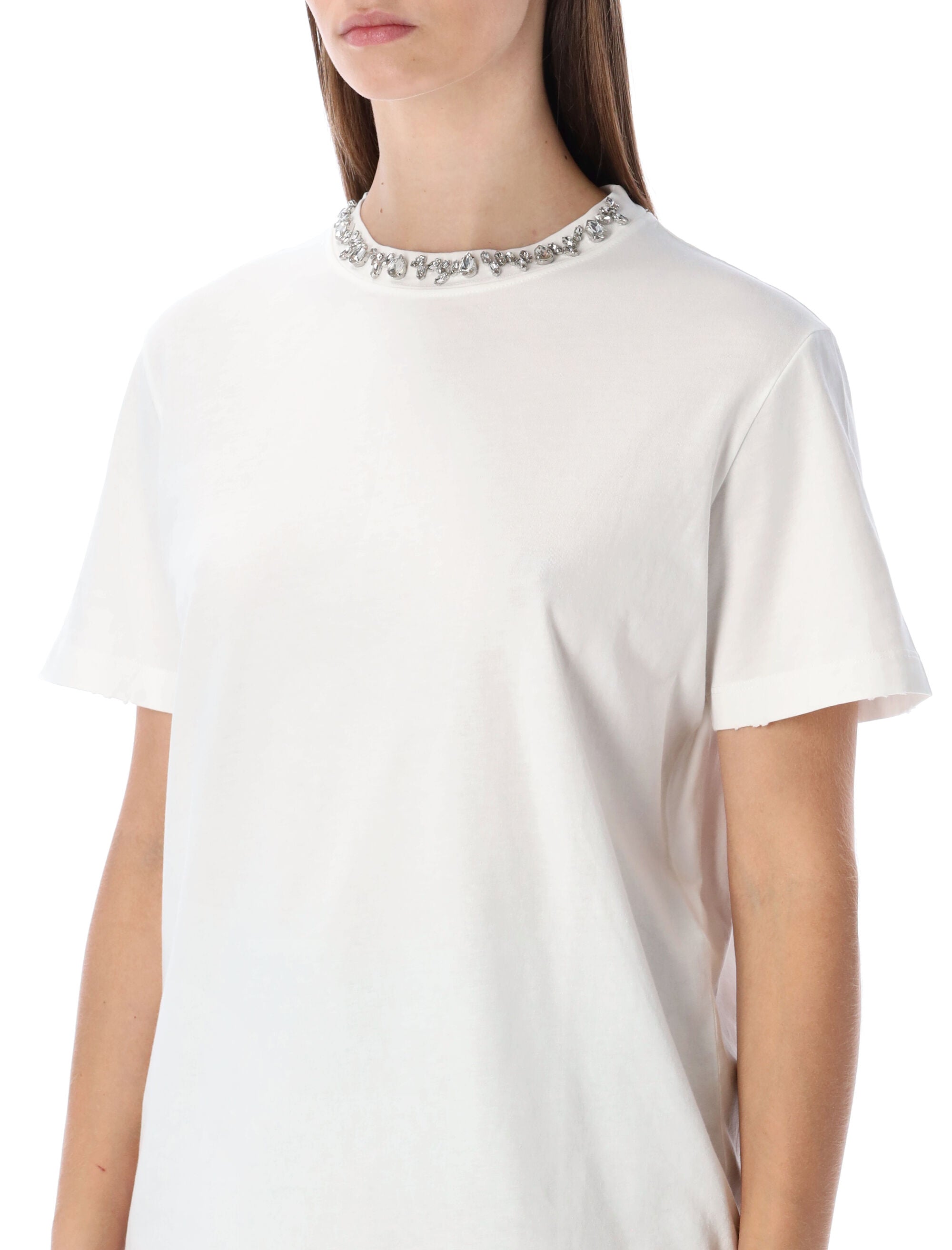 Golden Goose white crystal-detail t-shirt Vintage Cotton Tshirt