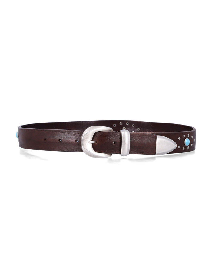 Mancini 1979 Alfred studded leather belt H 30 Testa Di Moro