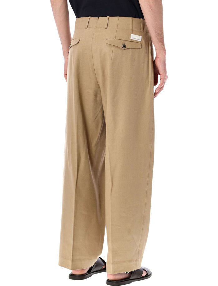 Nine The Morning Damiano Carrot Pants Camel Linen