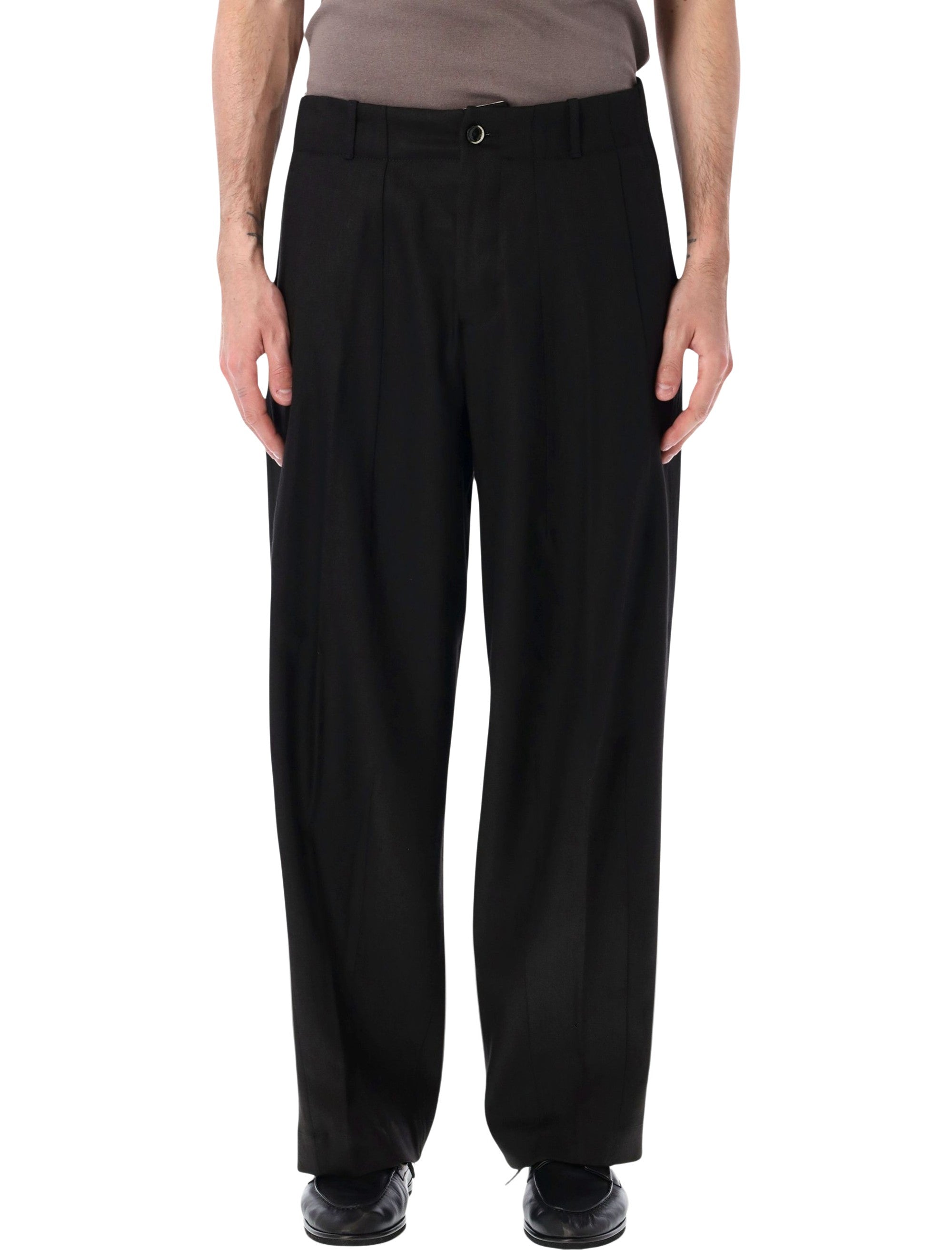 Nine The Morning Damiano Carrot Pants Black Linen