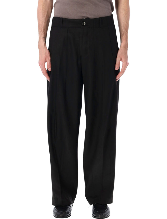 Nine The Morning Damiano Carrot Pants Black Linen
