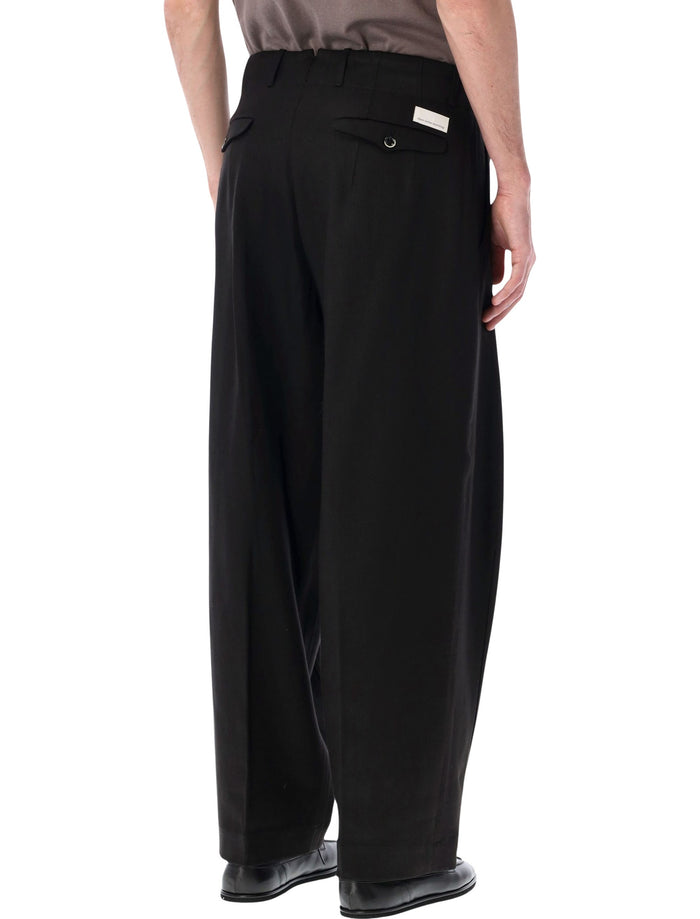 Nine The Morning Damiano Carrot Pants Black Linen