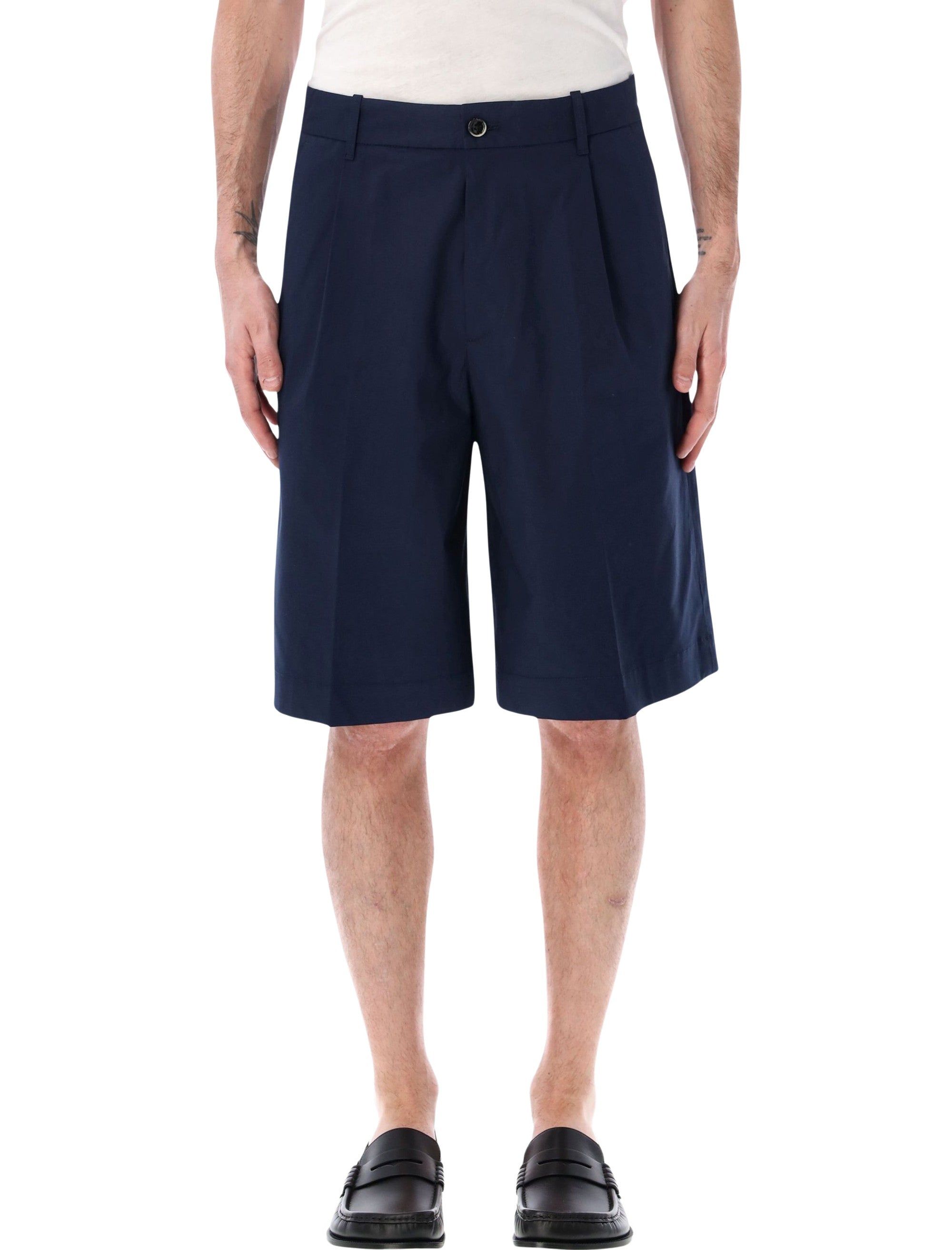 Nine In The Morning Odell tailored bermuda Navy Cotton Short