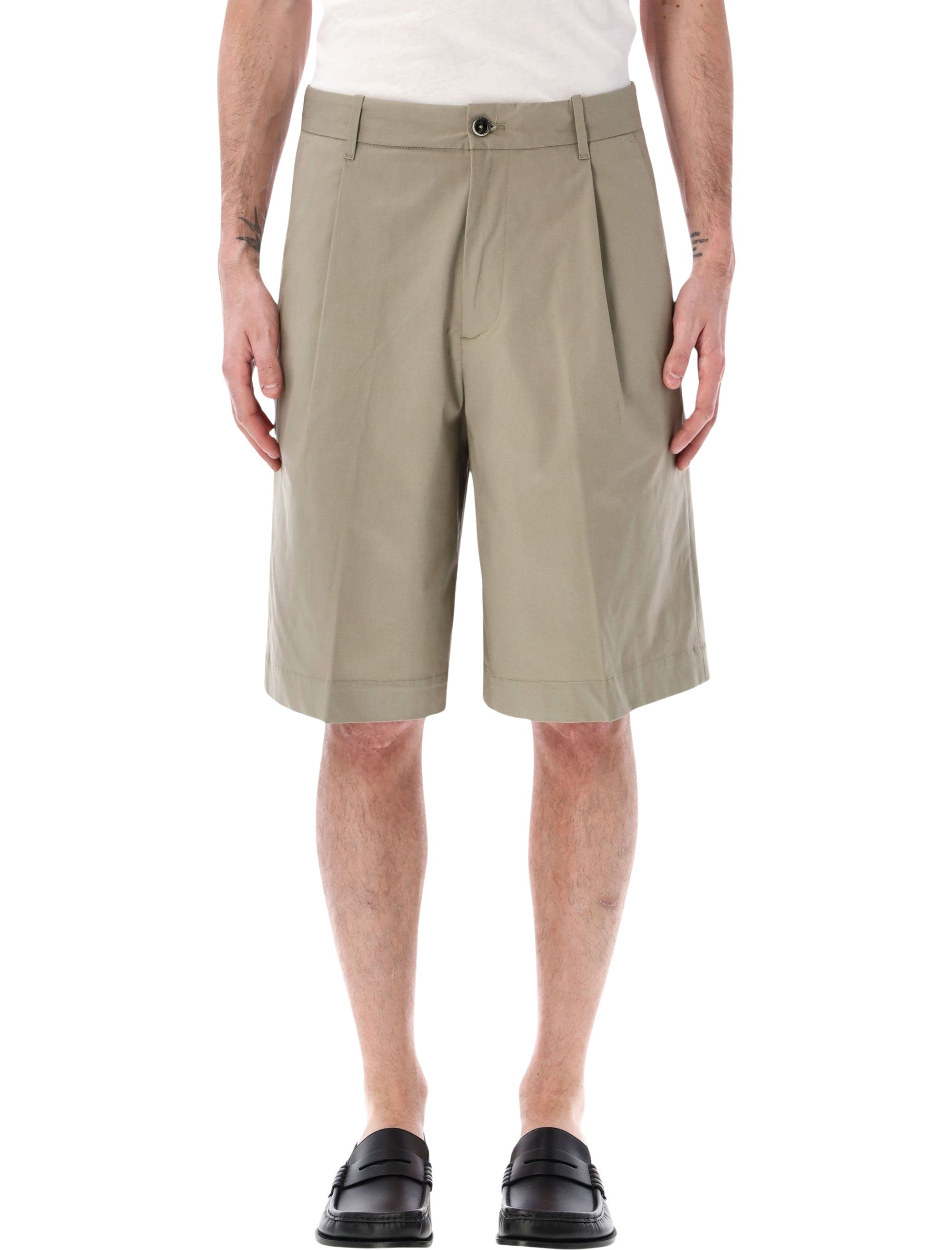 Nine The Morning Odell Tailored Bermuda Salvia Cotton Short