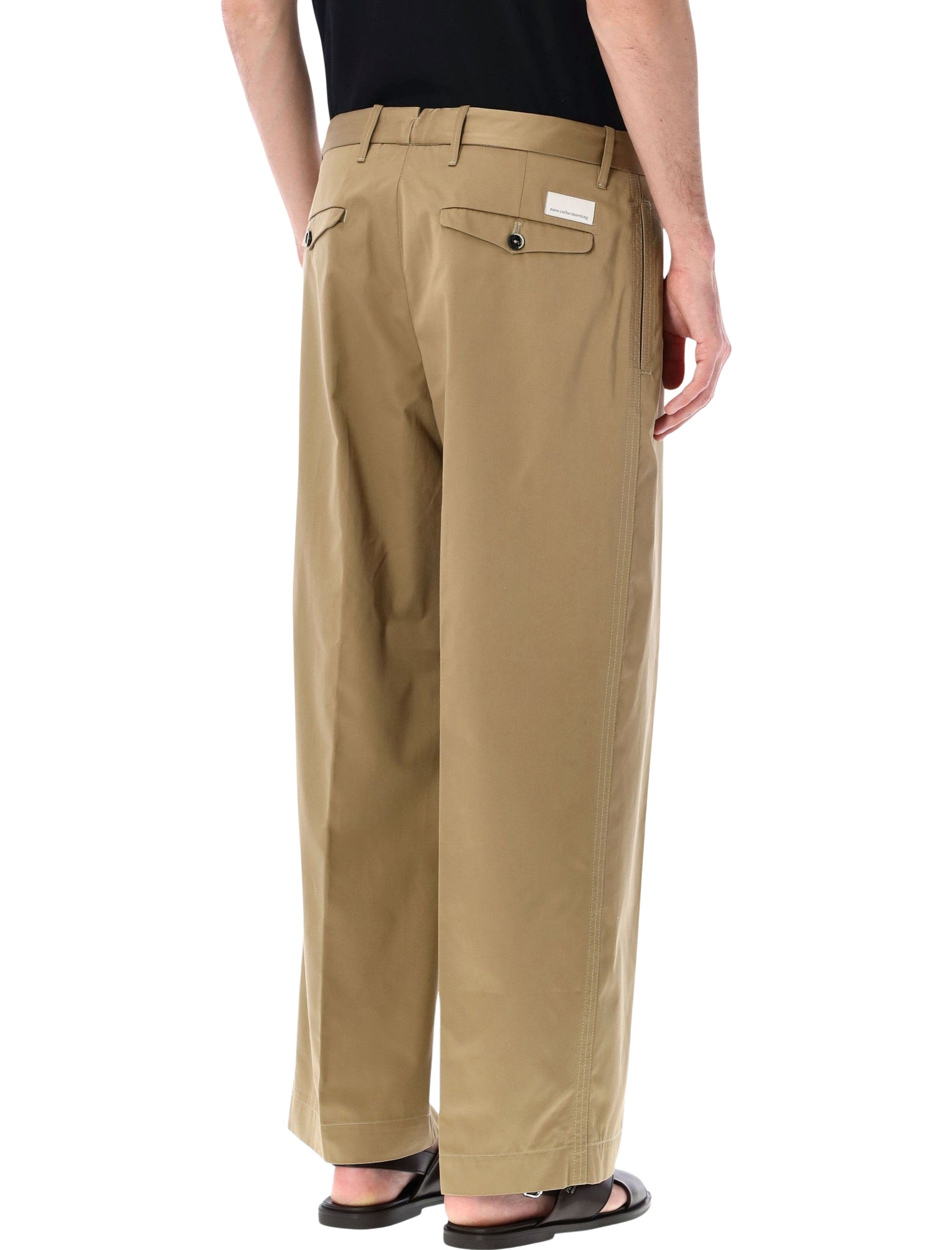 Nine The Morning Thiago Cotton Pants Tortora