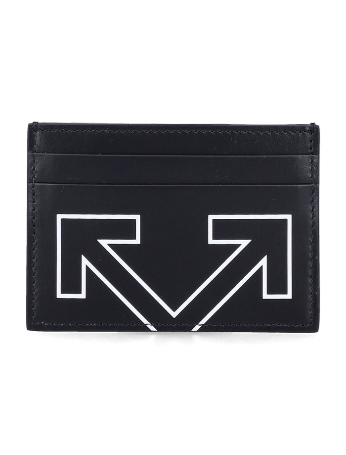 Off-White leather Heritage cardholder Black Calf