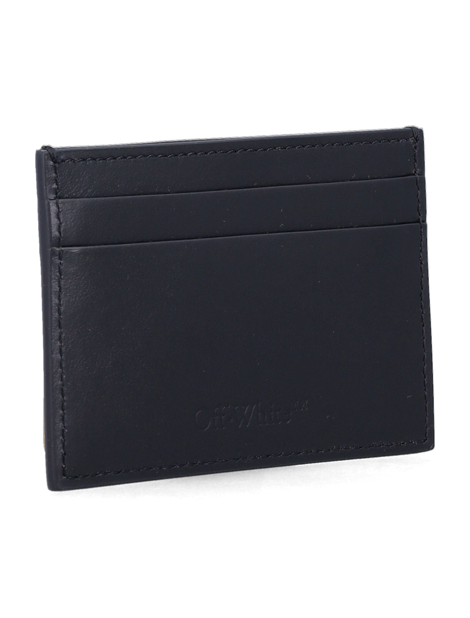 Off-White leather Heritage cardholder Black Calf