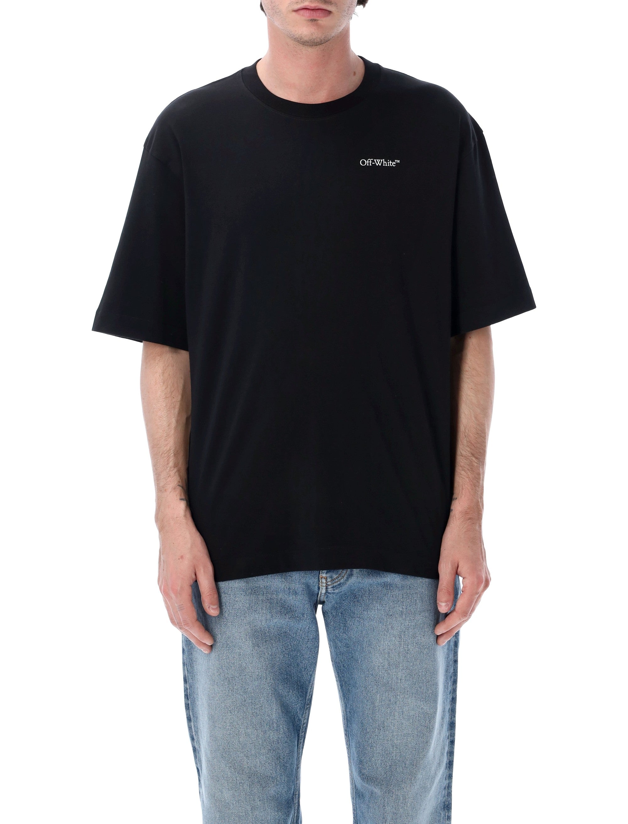 Off-White Half Arrow Skate T-Shirt Black Cotton Tshirt
