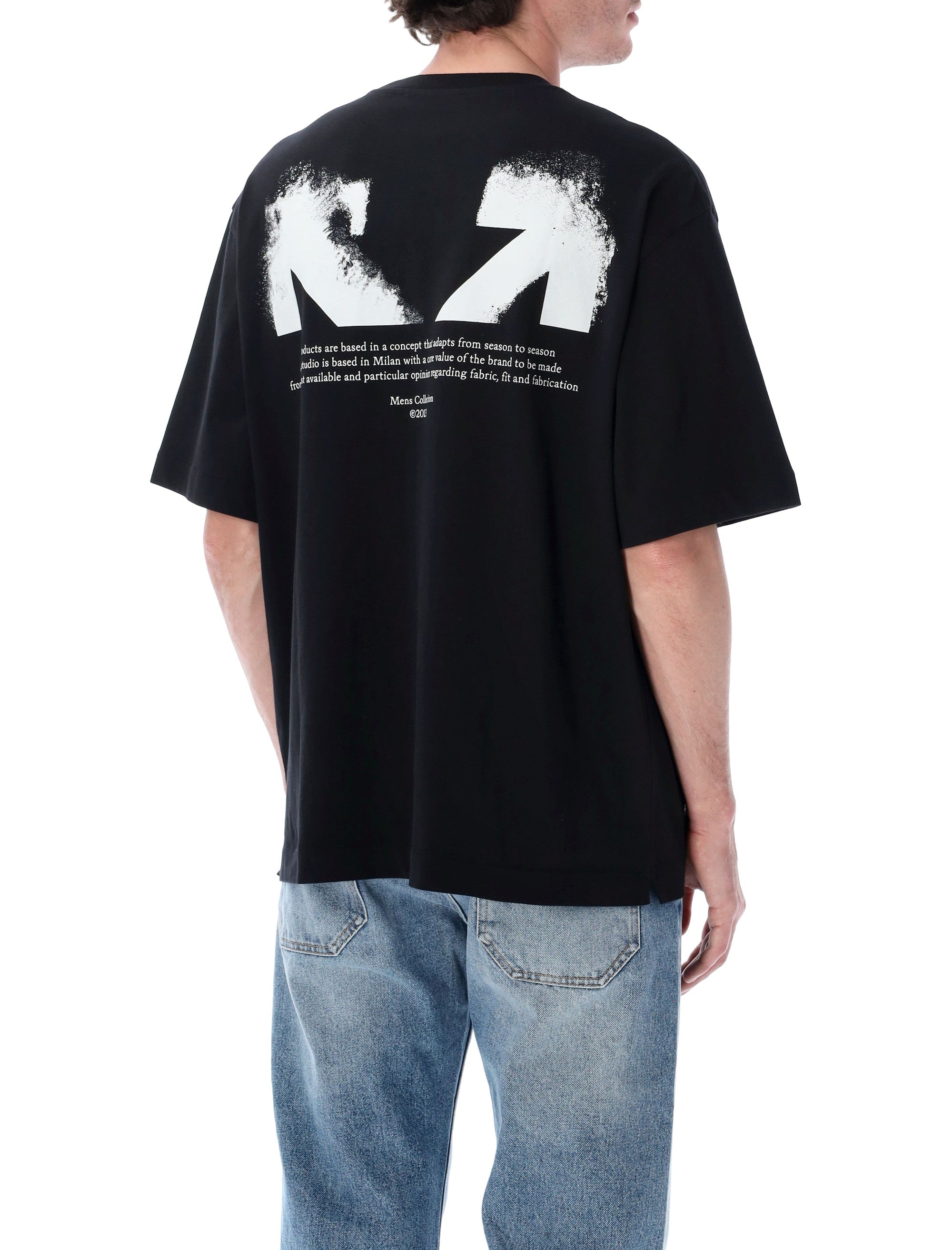 Off-White Half Arrow Skate T-Shirt Black Cotton Tshirt