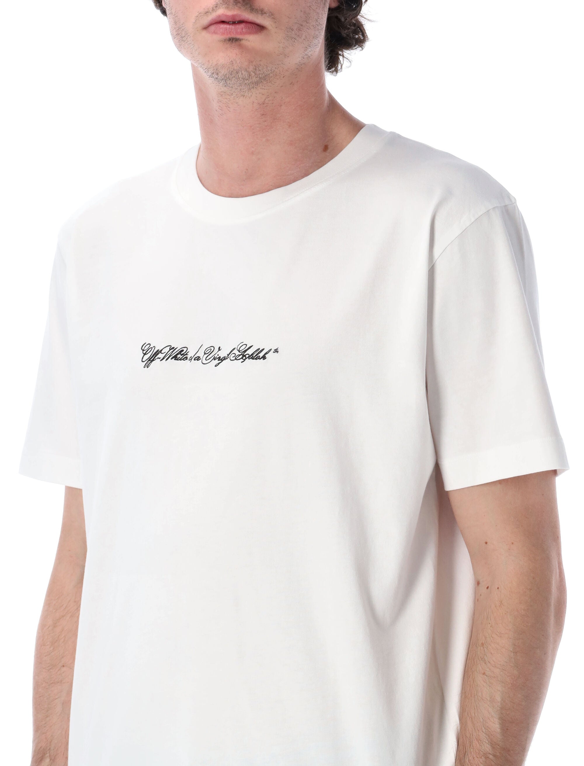 Off-White Script Arrow Cotton T-Shirt Tshirt