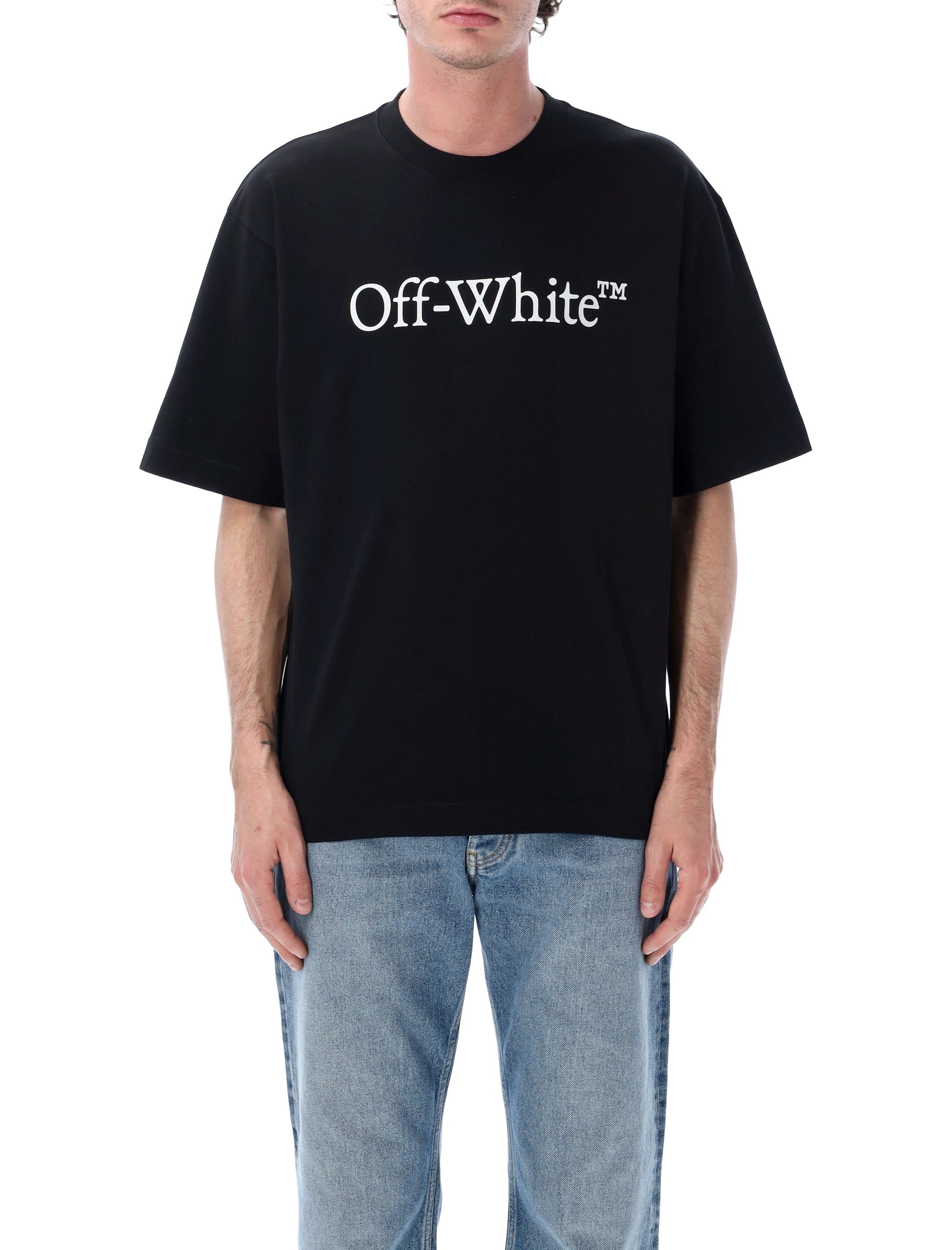 Off-White Big Bookish T-Shirt Black Cotton Tshirt