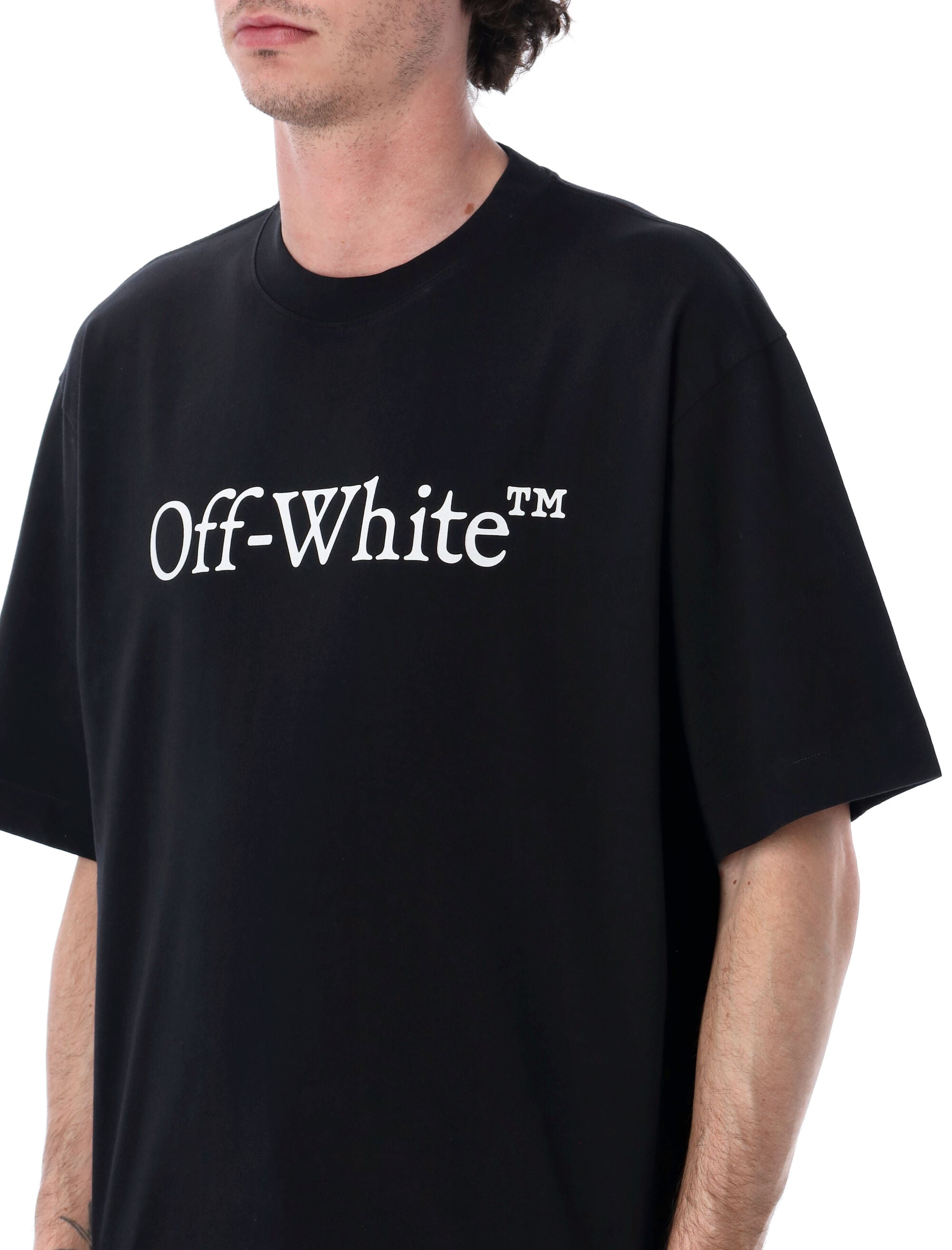Off-White Big Bookish T-Shirt Black Cotton Tshirt
