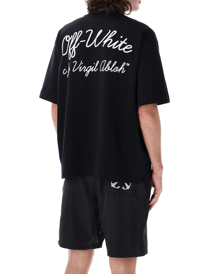 Off-White Black Script T-Shirt Cotton Tshirt