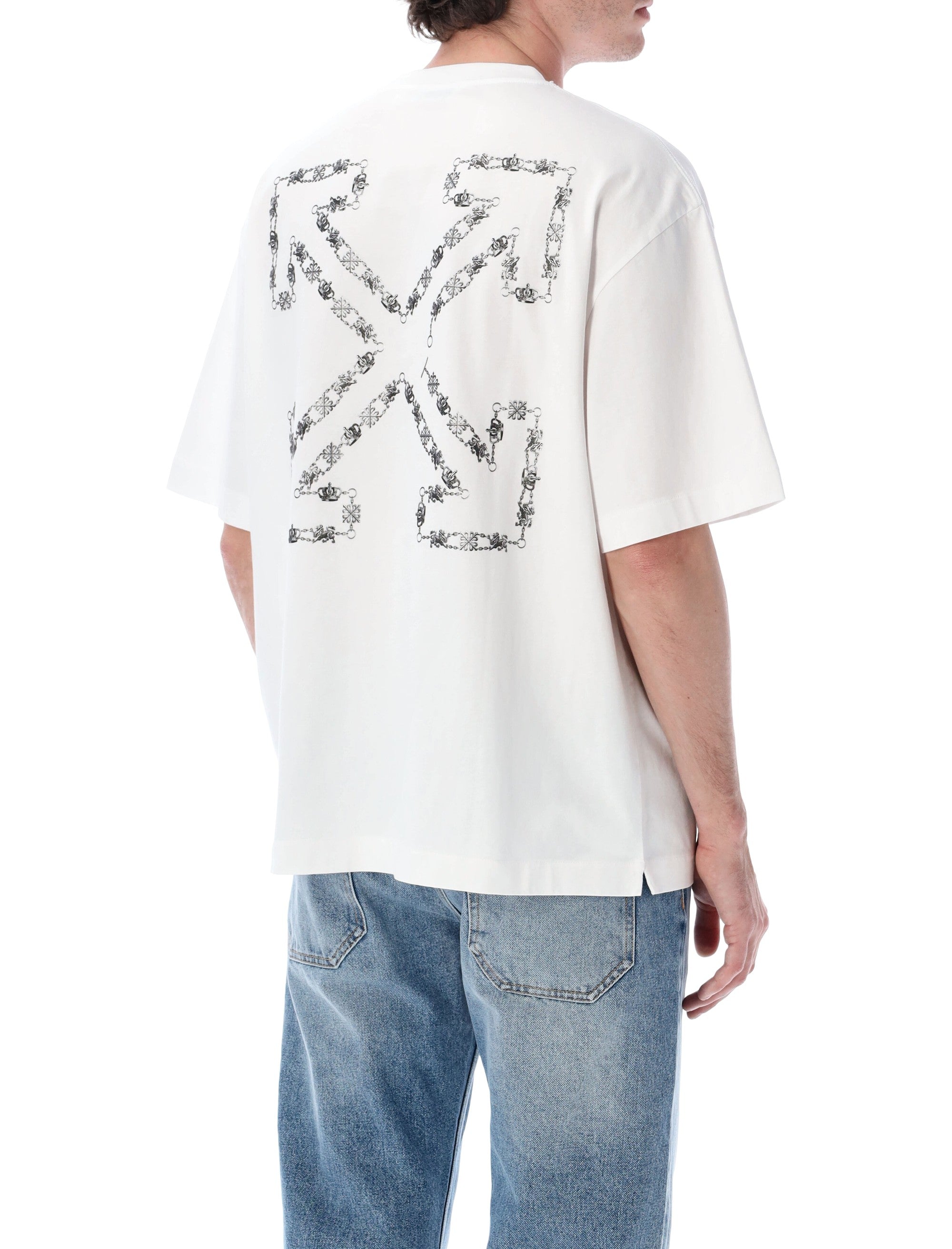 Off-White Chain Araldic Arrow Cotton T-Shirt Tshirt