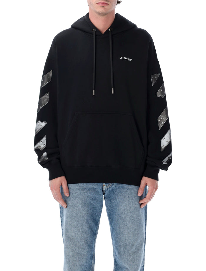 Off-White Metal Arrow Skate Hoodie I Black Cotton Sweatshirt