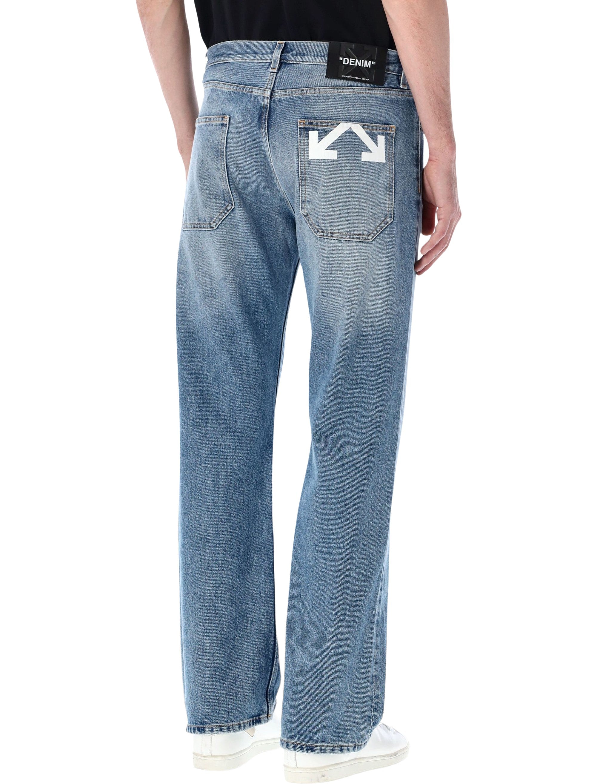 Off-White Half Arrow Slim Relaxed Jeans Lt Medium Cotton