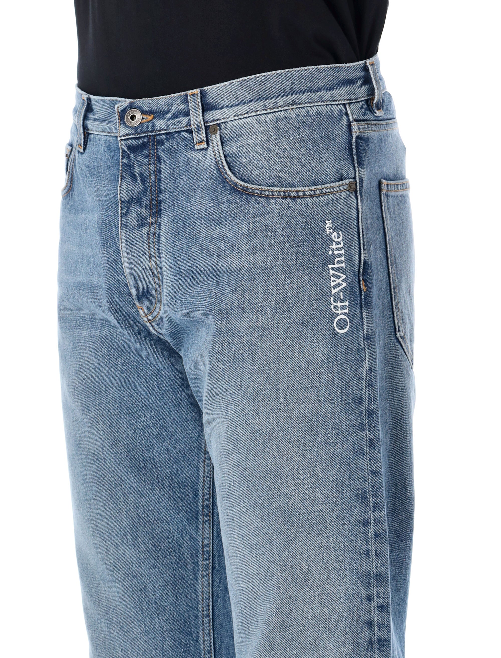Off-White Half Arrow Slim Relaxed Jeans Lt Medium Cotton