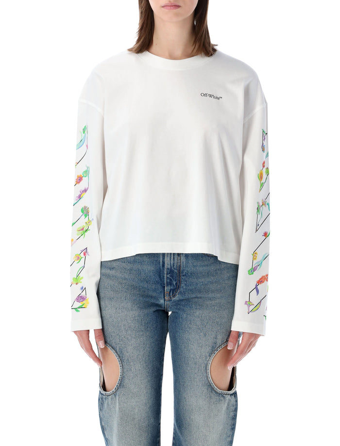 Off-White Flower long sleeve t-shirt Cotton Tshirt