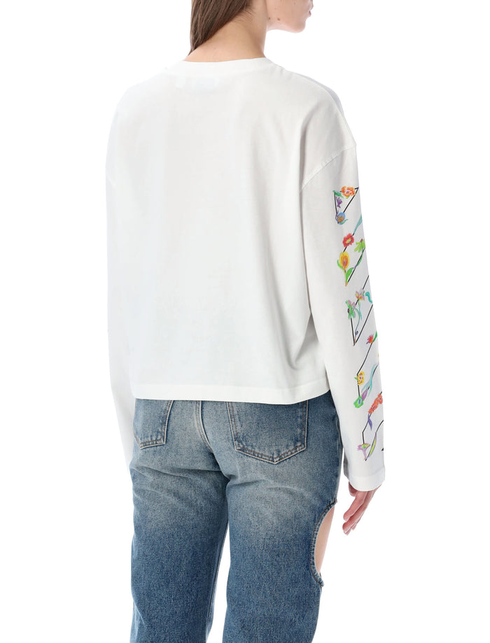 Off-White Flower long sleeve t-shirt Cotton Tshirt