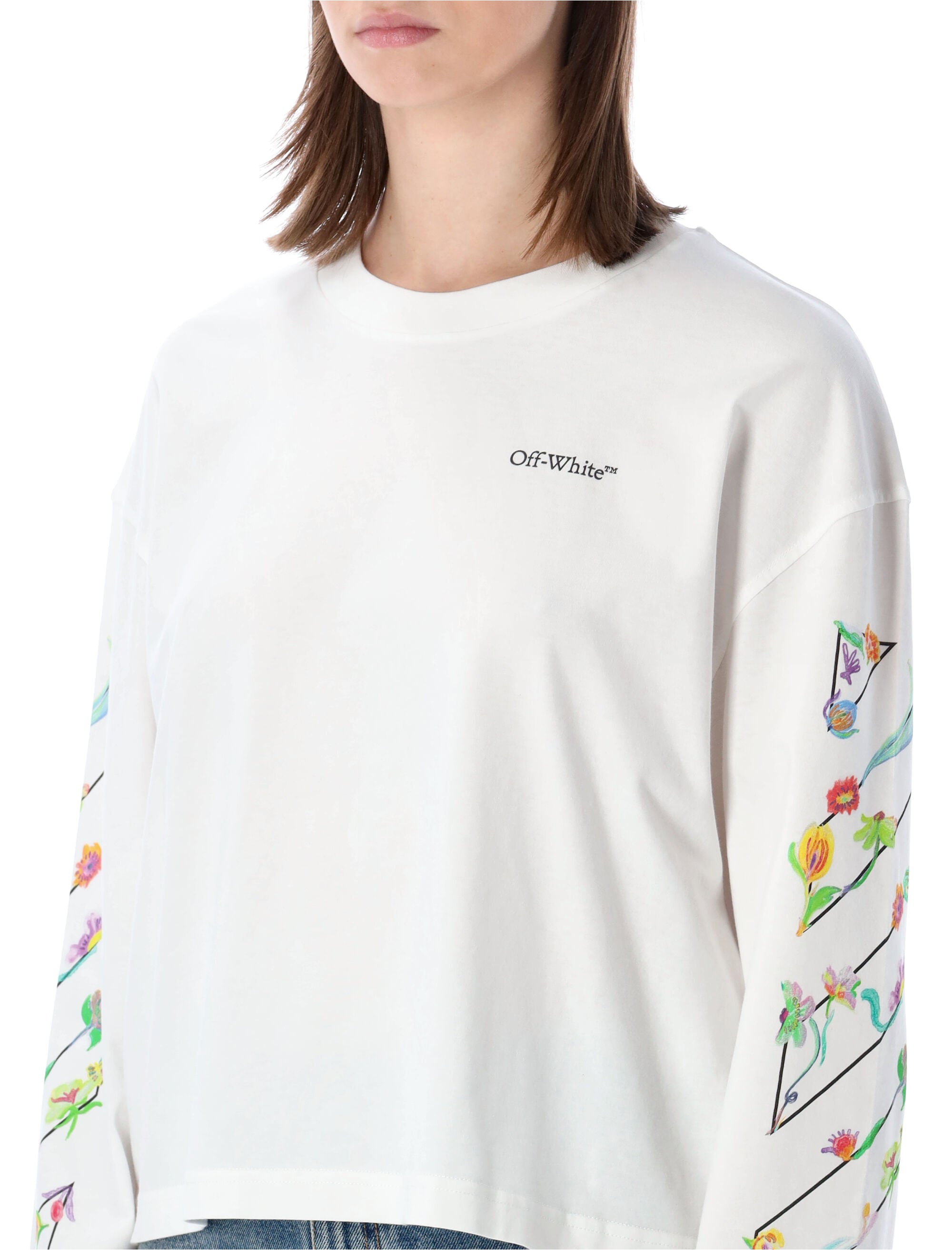 Off-White Flower long sleeve t-shirt Cotton Tshirt