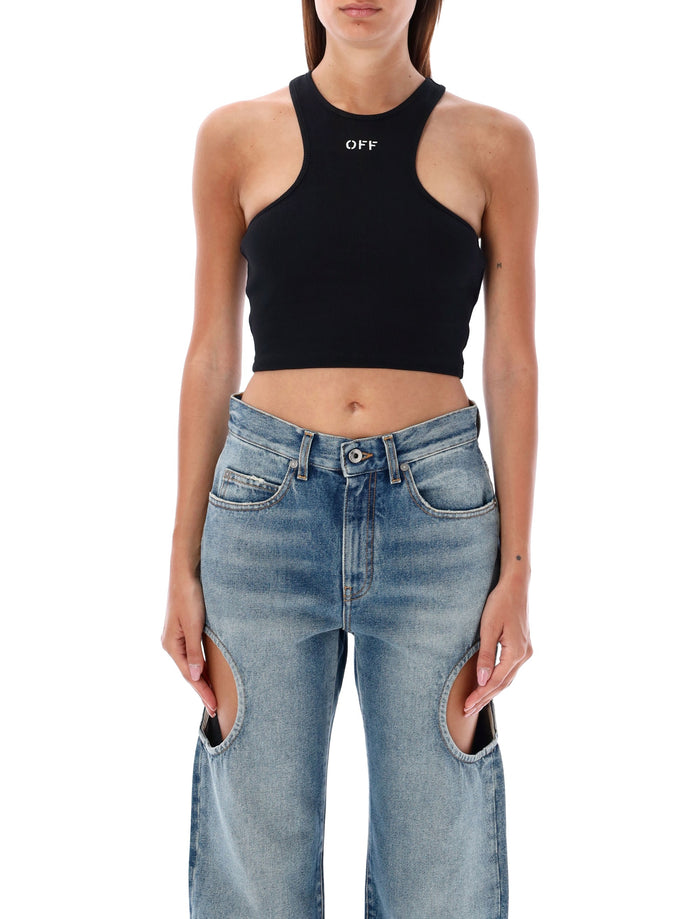 Off-White cropped top Black Cotton