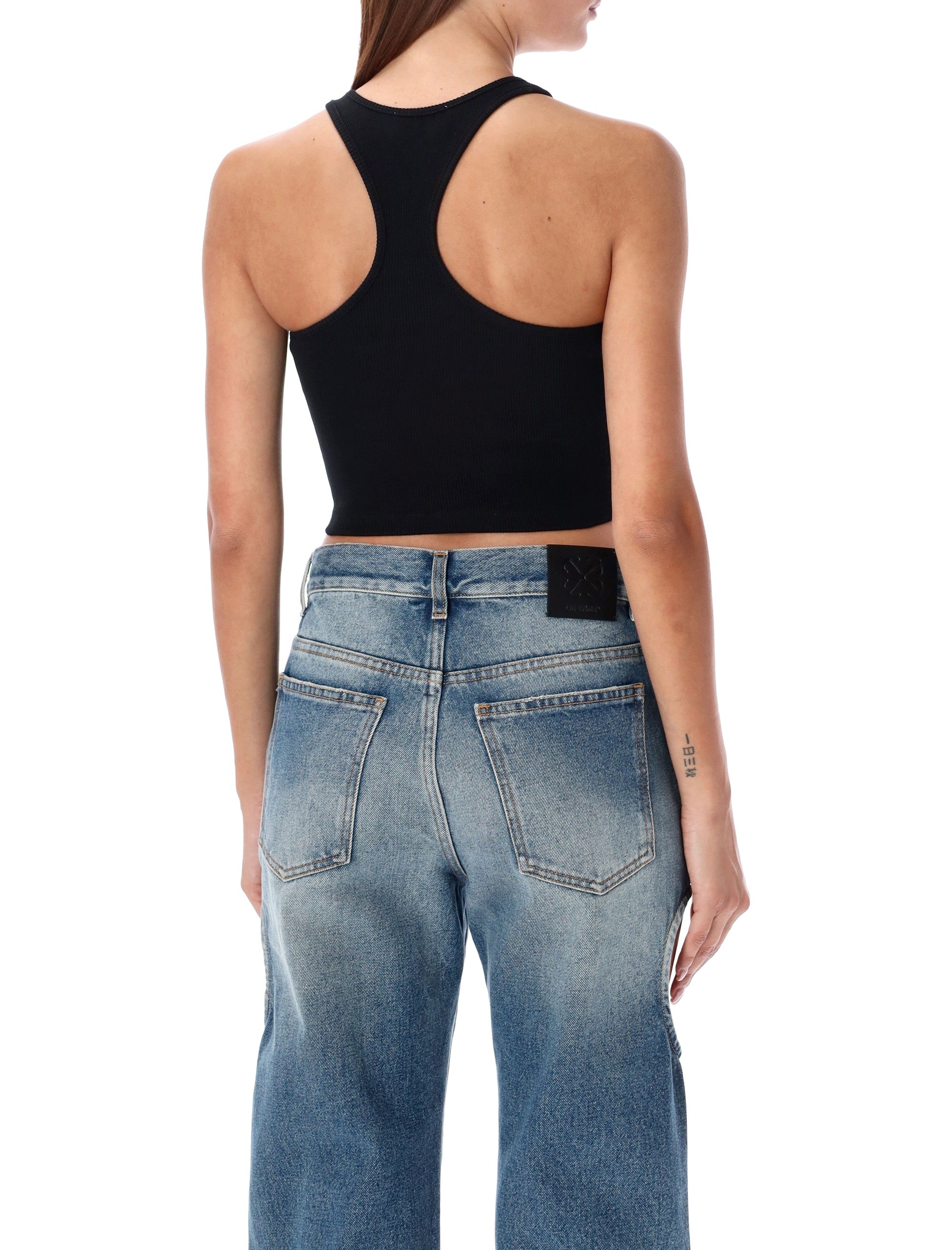 Off-White cropped top Black Cotton