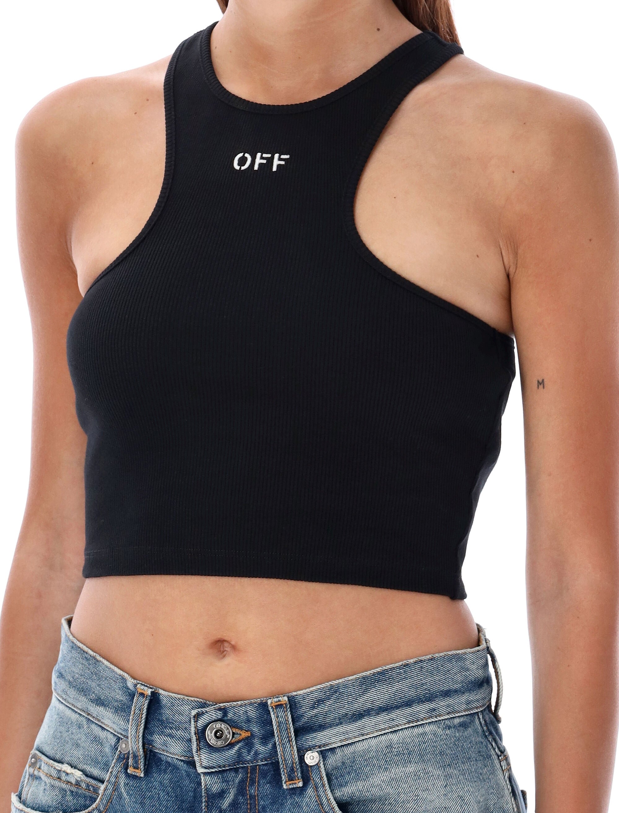 Off-White cropped top Black Cotton