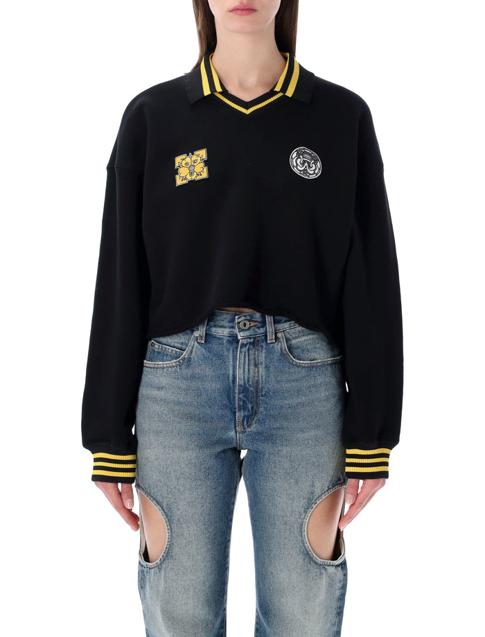 Off-White cropped polo sweatshirt Black Cotton