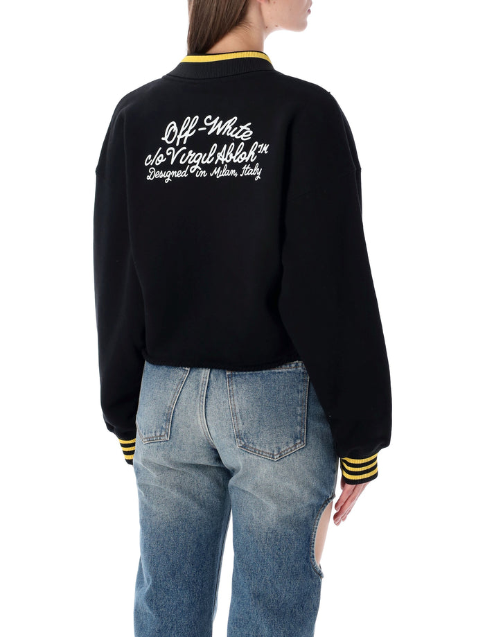 Off-White cropped polo sweatshirt Black Cotton