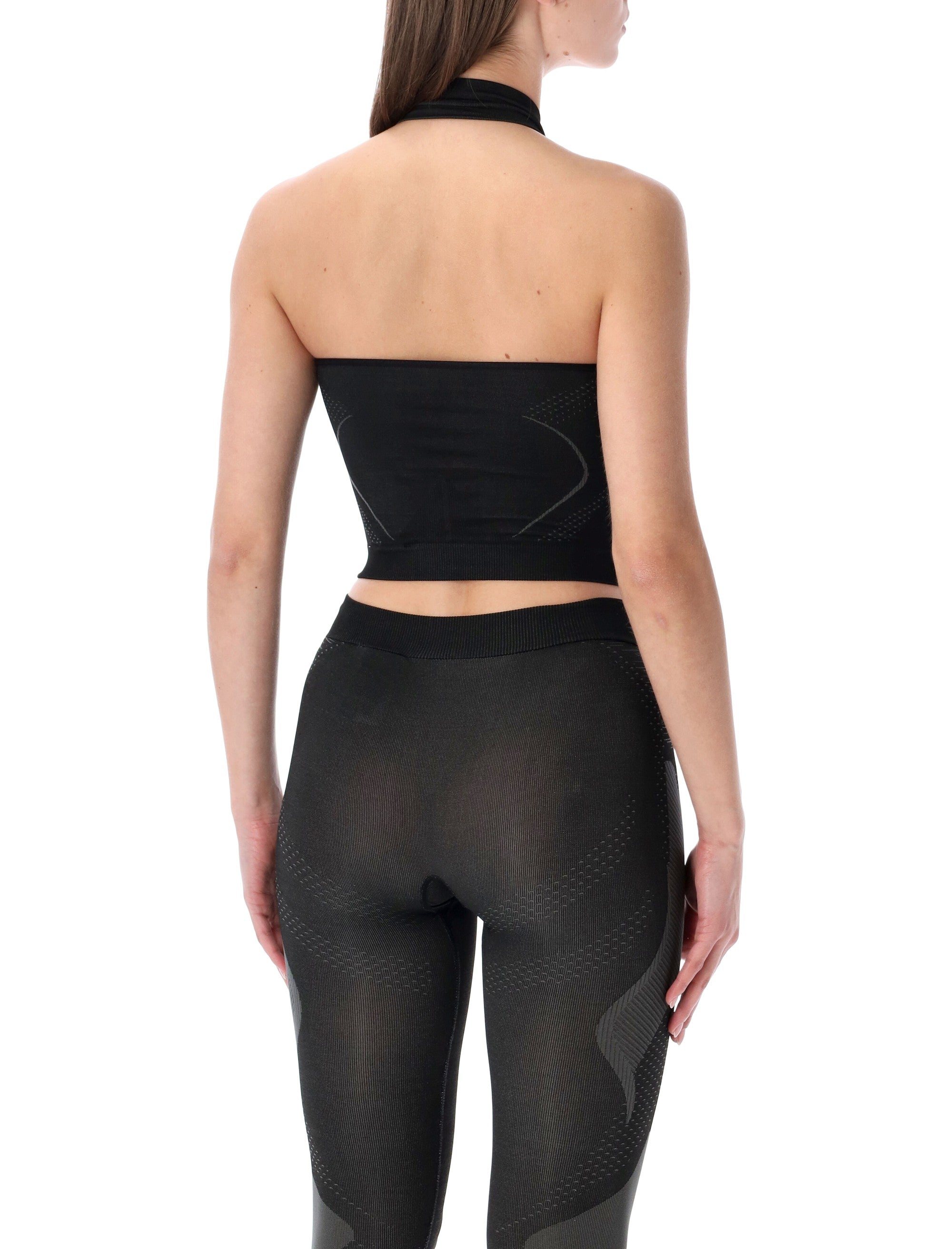 Off-White technical halter-neck active top Black Polyamide