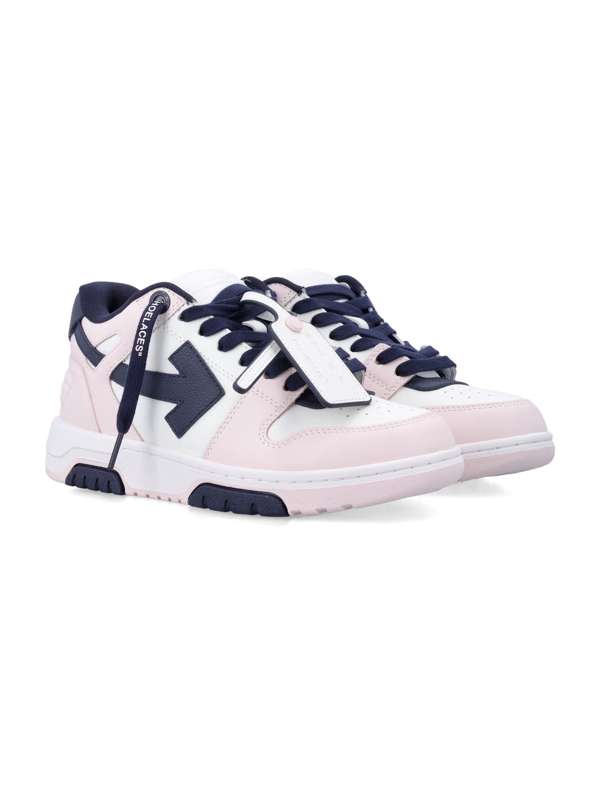 Off-White Out Of Office Womens Sneakers Pink-dark Blue Upper