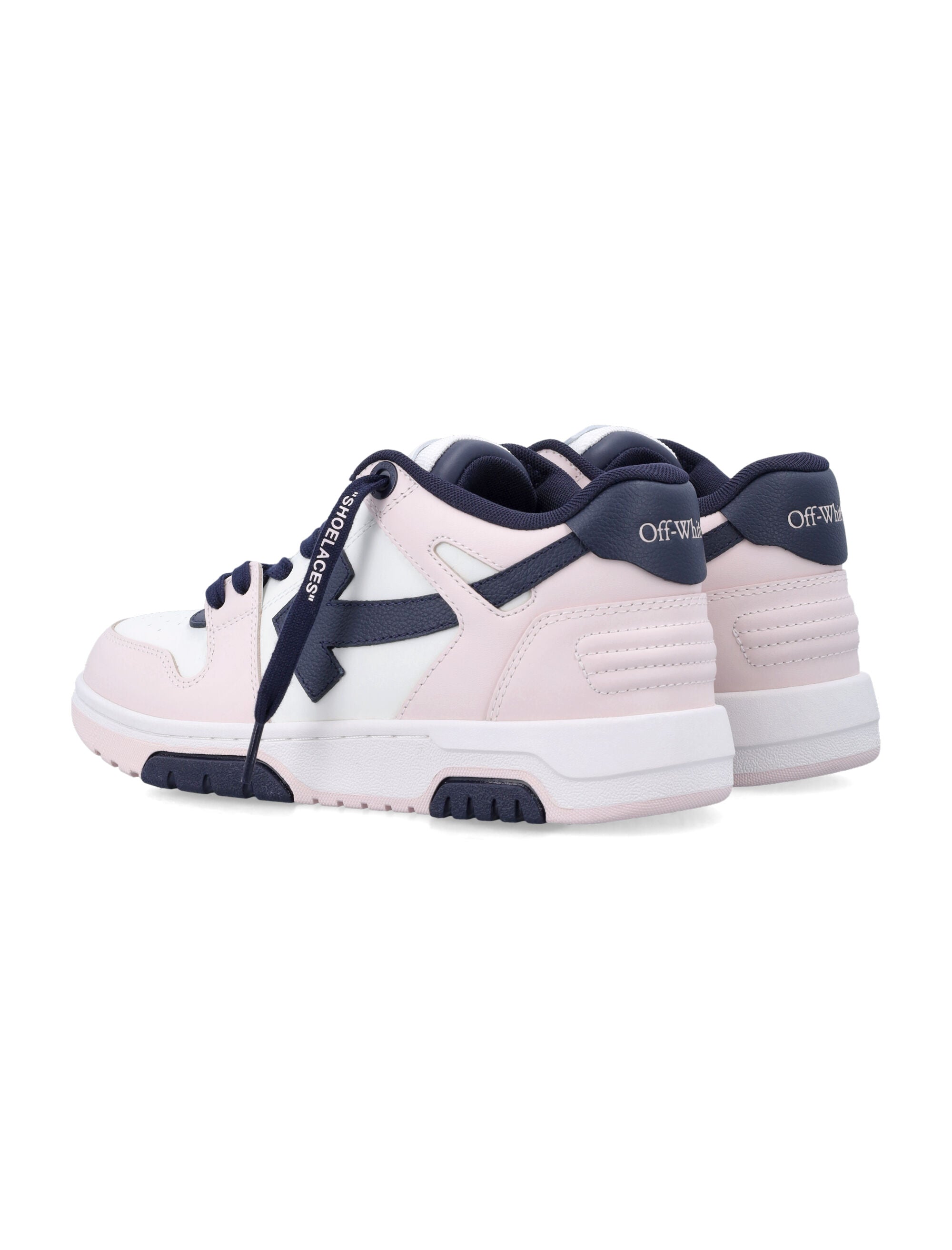 Off-White Out Of Office Womens Sneakers Pink-dark Blue Upper