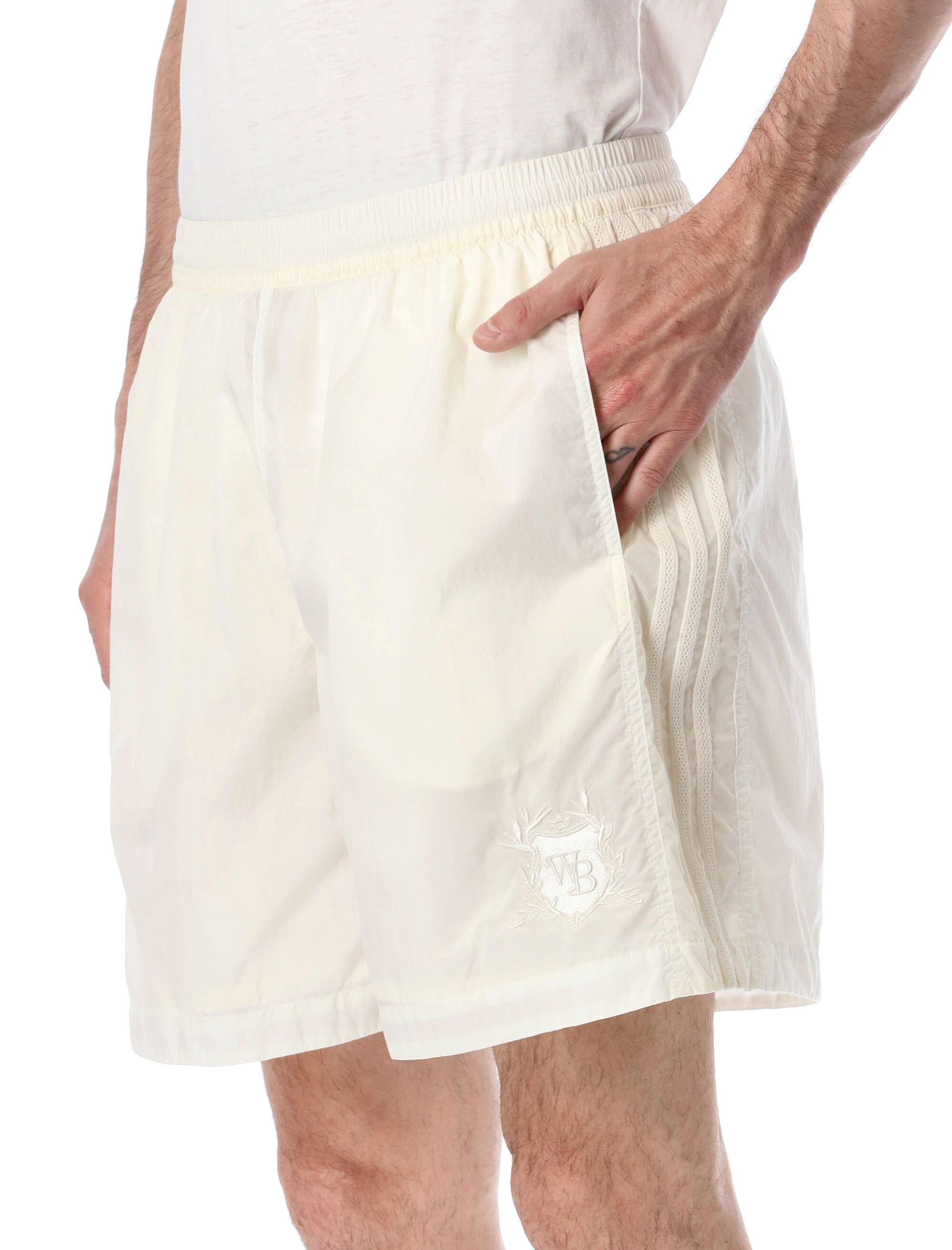 Adidas Originals X Wales Bonner Football Shorts Chalk White Recycled Polyamide